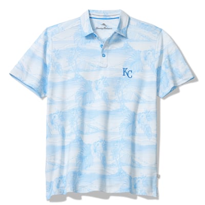  Kansas City Royals Tommy Bahama Corsica Coast IslandZone Tri-Blend Polo - Blue