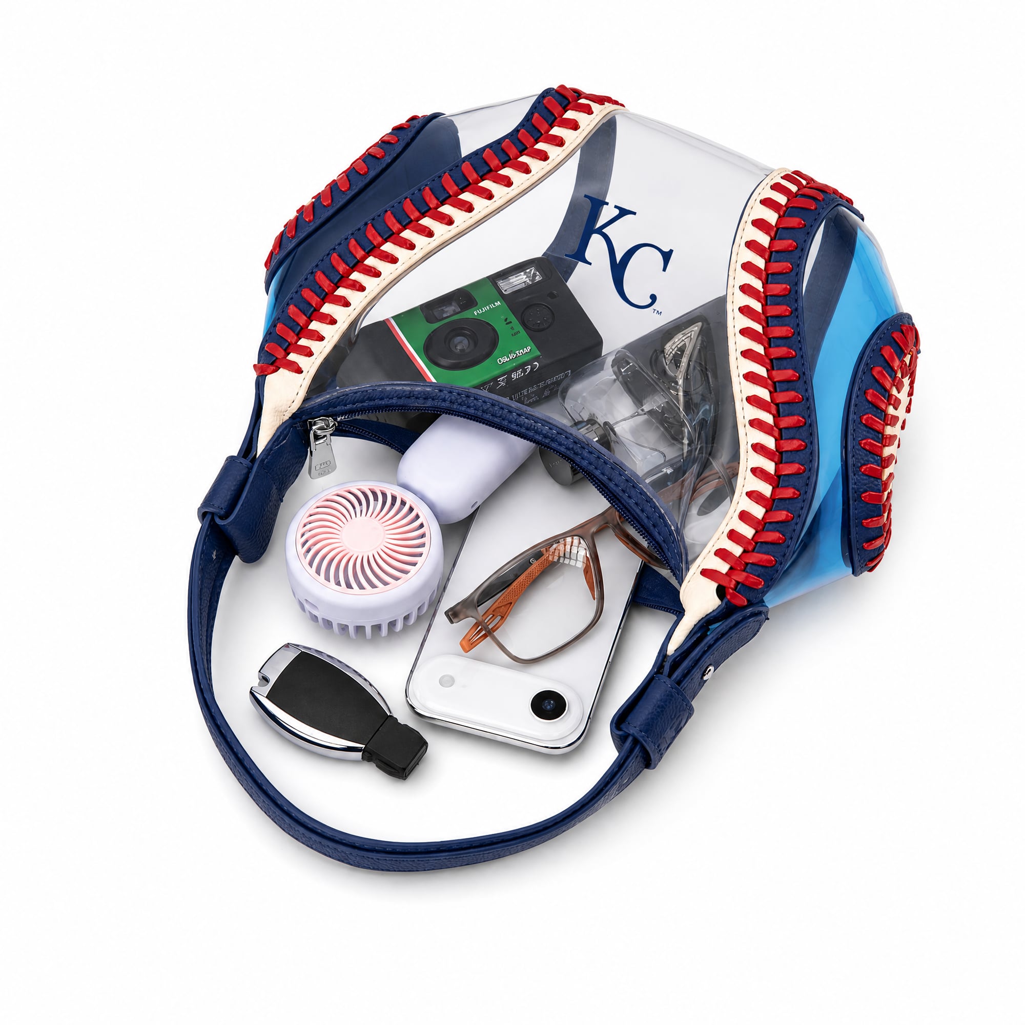 Montana West Kansas City Royals Clear Slouchy Shoulder Bag