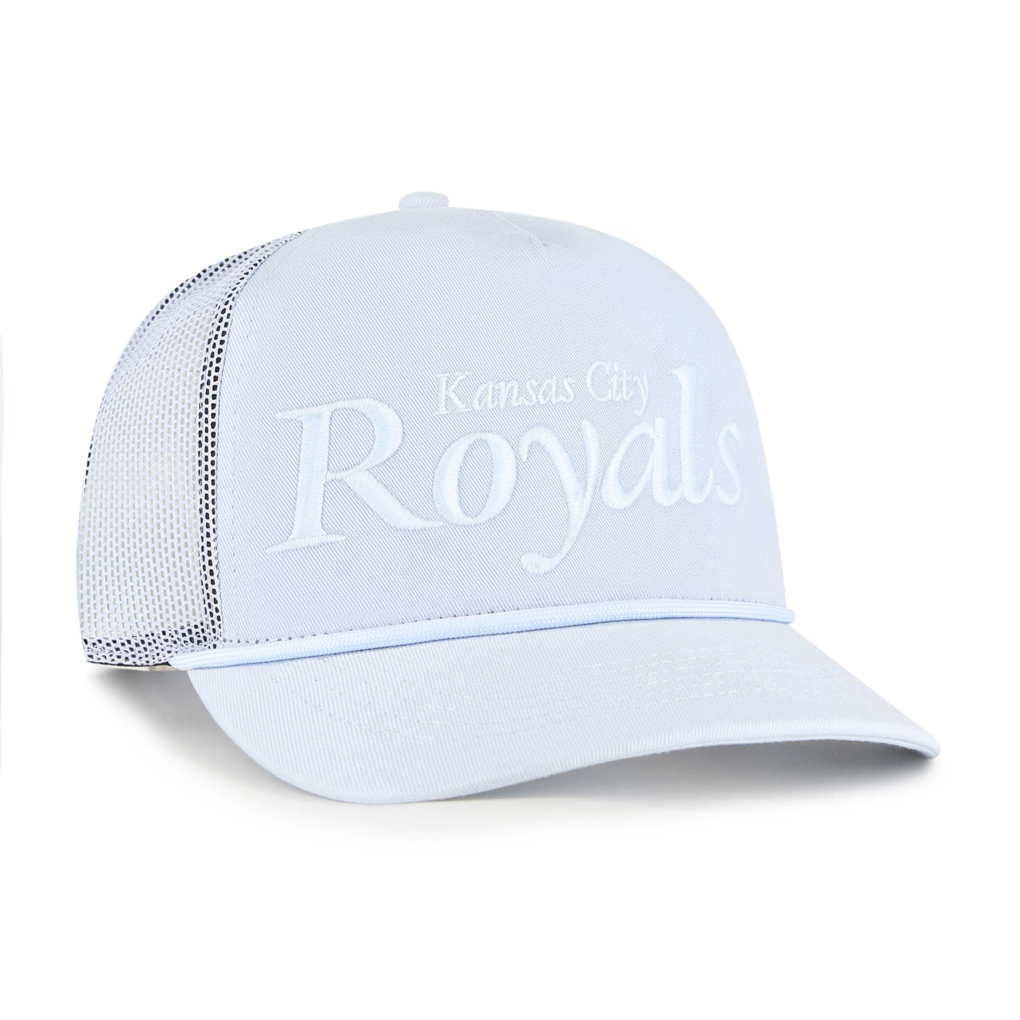 Casquette trucker unisexe bleu clair '47 Kansas City Royals Foundation Script Hitch ajustable
