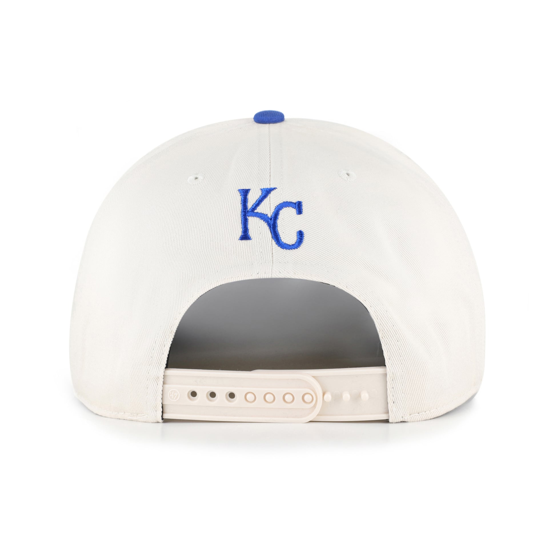Unisex '47 Natural/Royal Kansas City Royals Rope Script Hitch Adjustable Hat