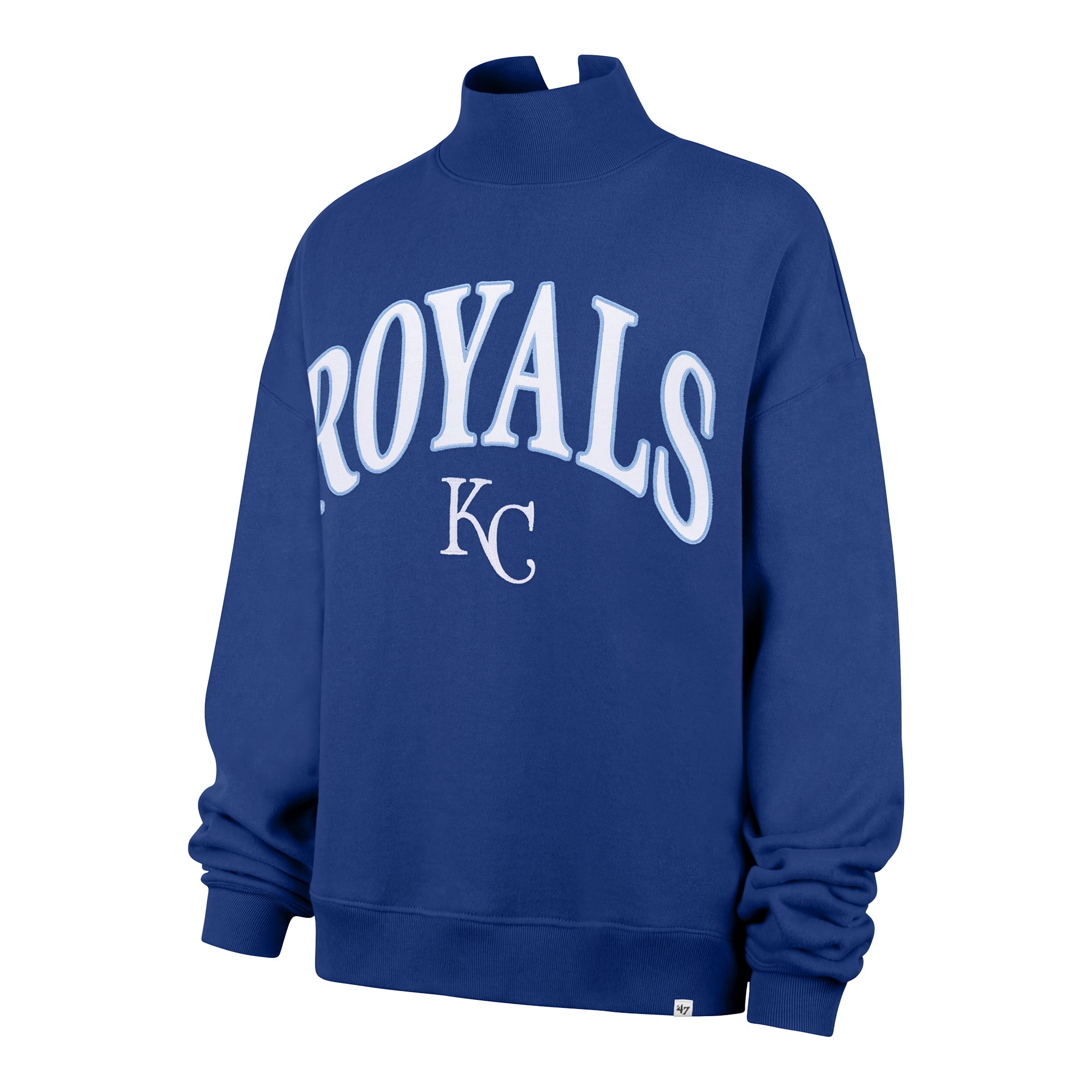 Sweat-shirt à col montant surdimensionné « 47 Royal Kansas City Royals » pour femme