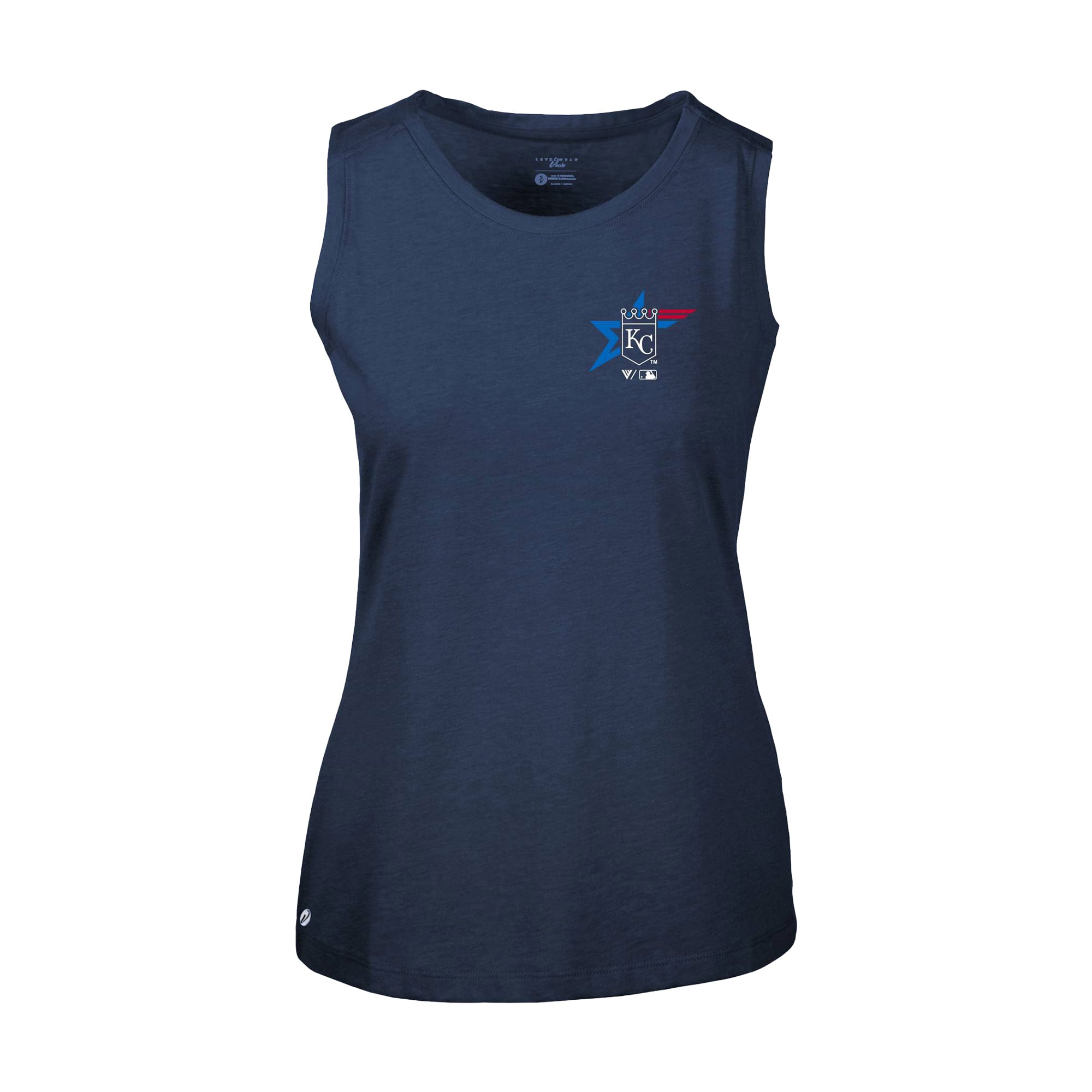 Women's Levelwear Navy Kansas City Royals Independence Day Macy Governor Tank Top