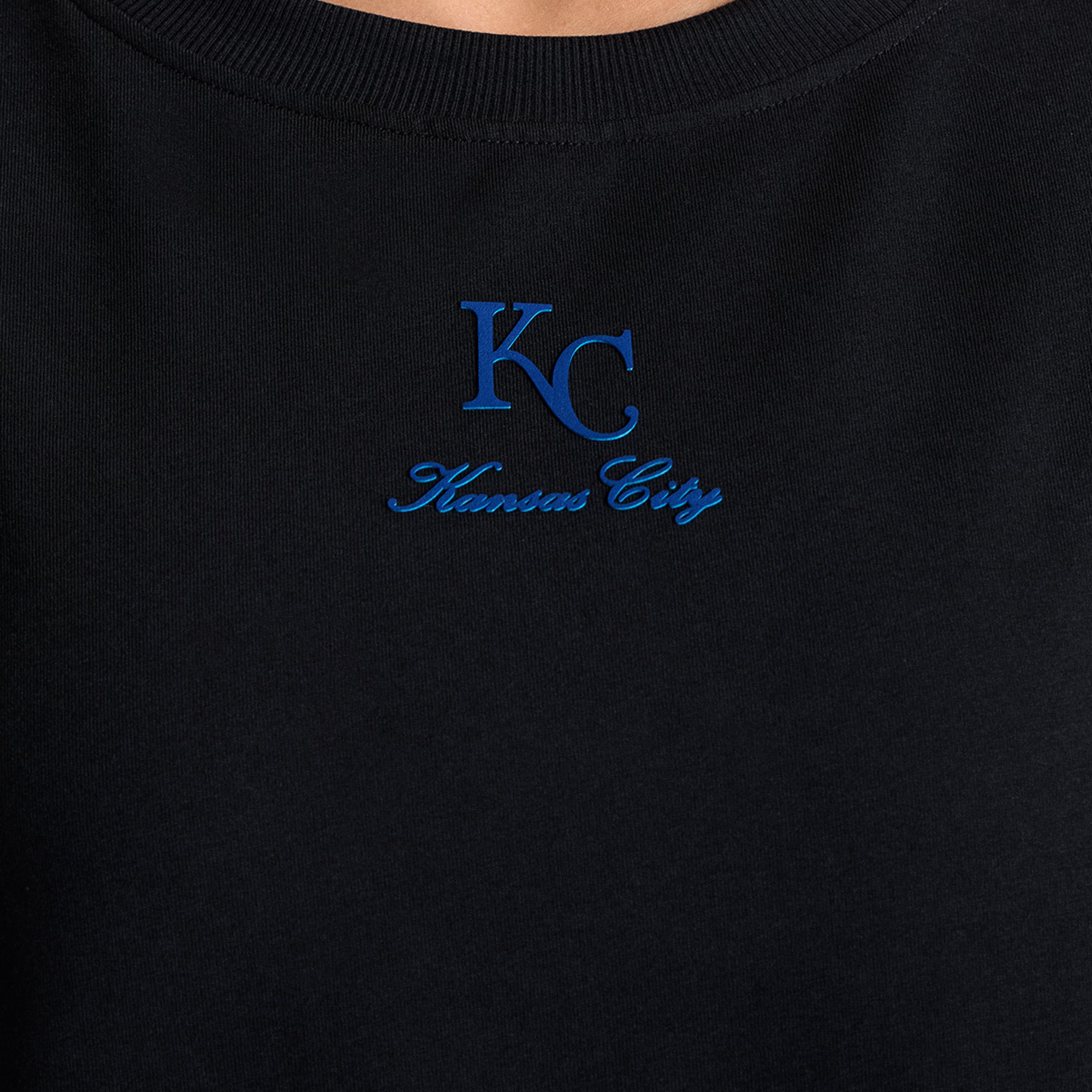 T-shirt court en coton biologique noir Kansas City Royals All Yours de lululemon pour femmes