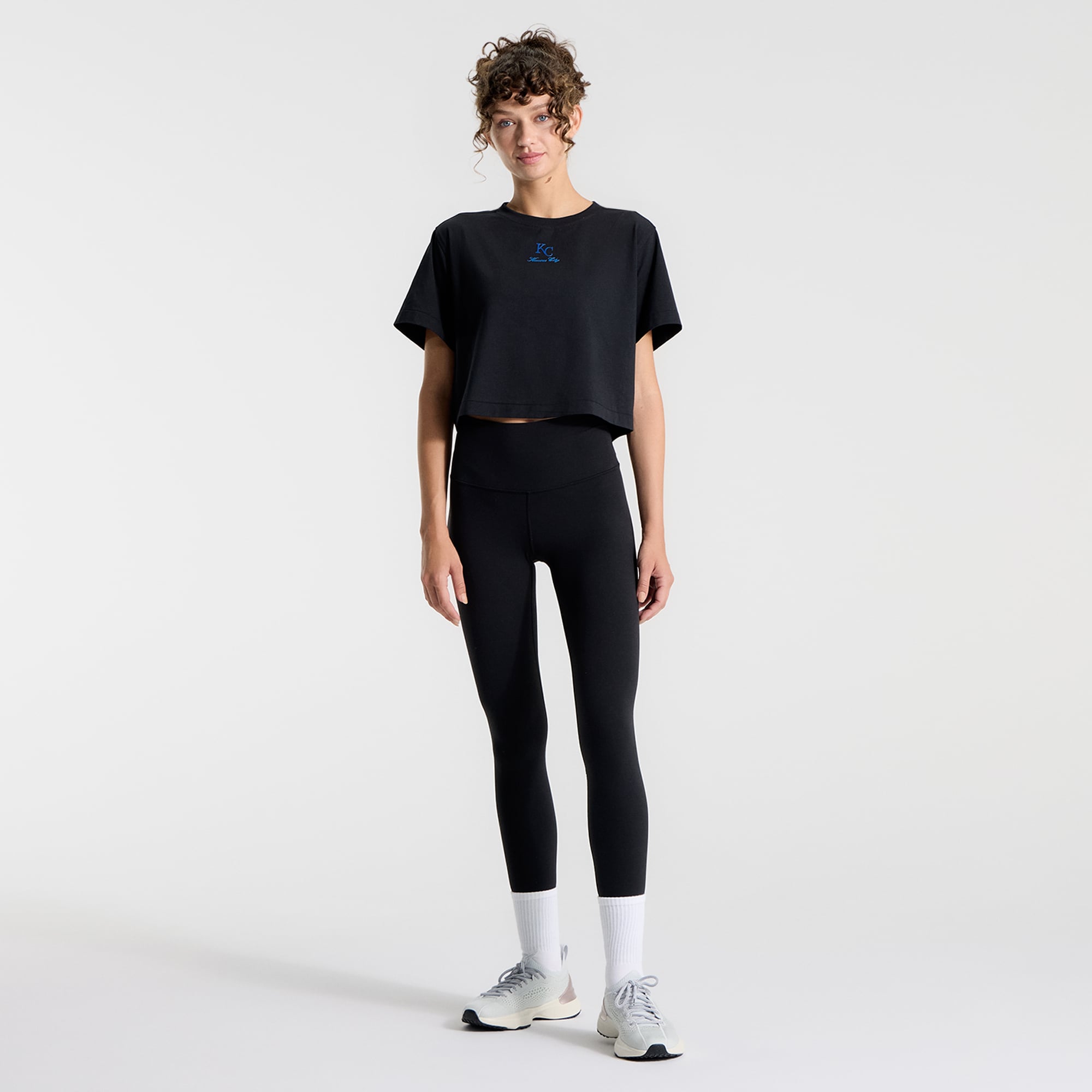 T-shirt court en coton biologique noir Kansas City Royals All Yours de lululemon pour femmes