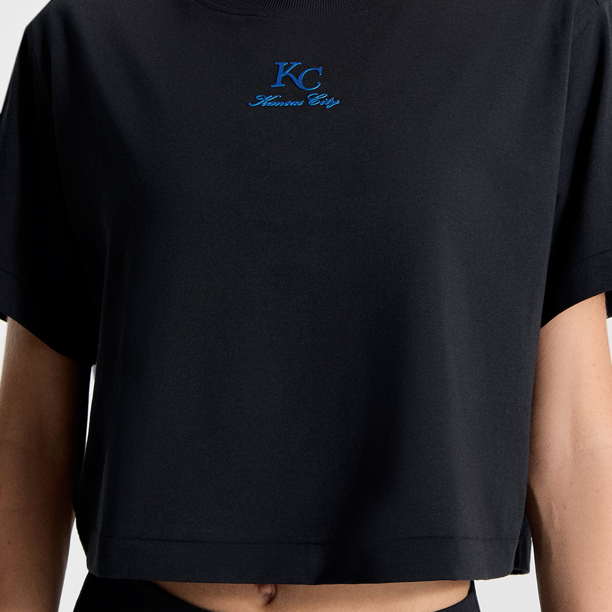 T-shirt court en coton biologique noir Kansas City Royals All Yours de lululemon pour femmes