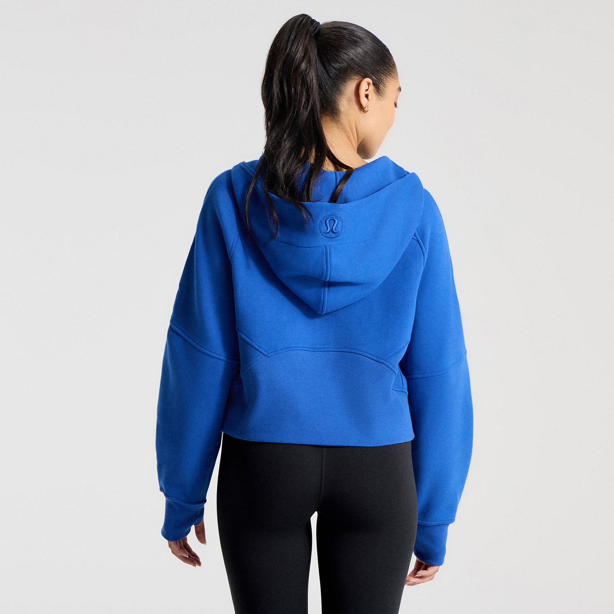 Sweat à capuche zippé oversize demi-hauteur Lululemon Cyber ​​Blue Kansas City Royals pour femme