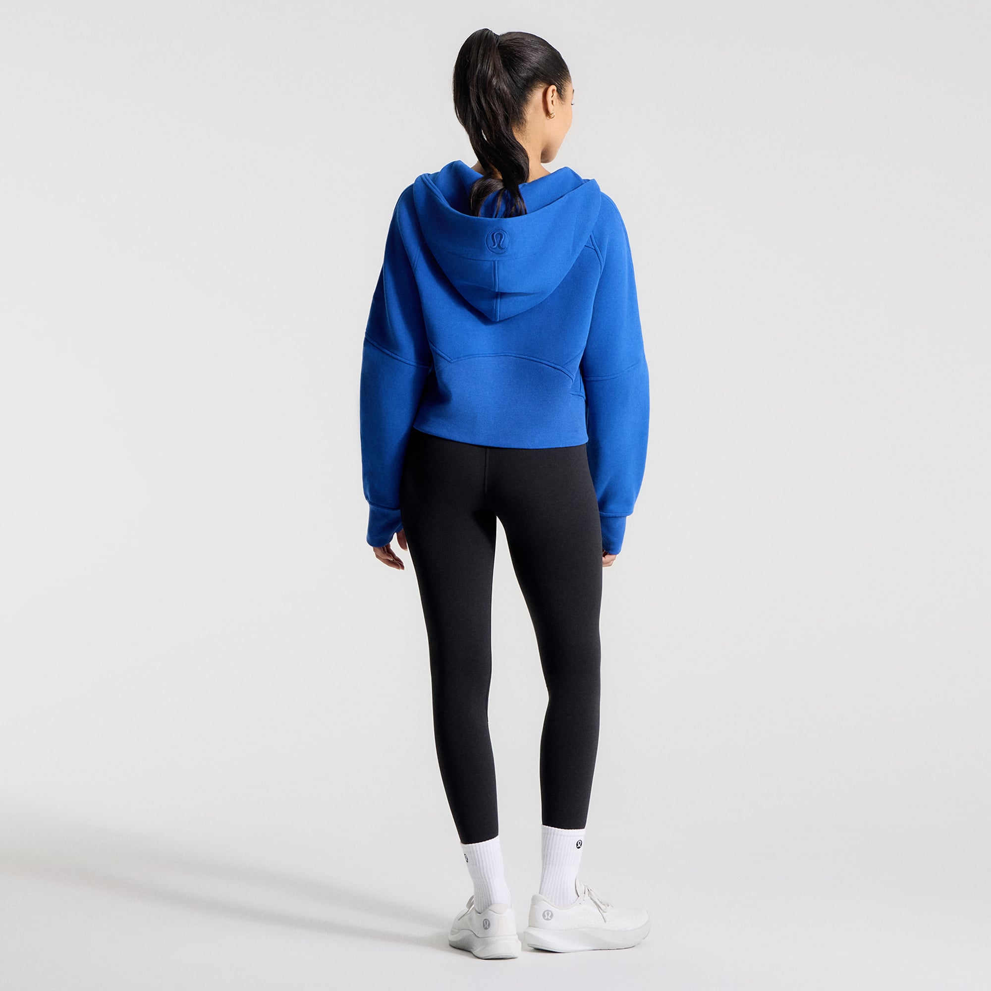 Sweat à capuche zippé oversize demi-hauteur Lululemon Cyber ​​Blue Kansas City Royals pour femme