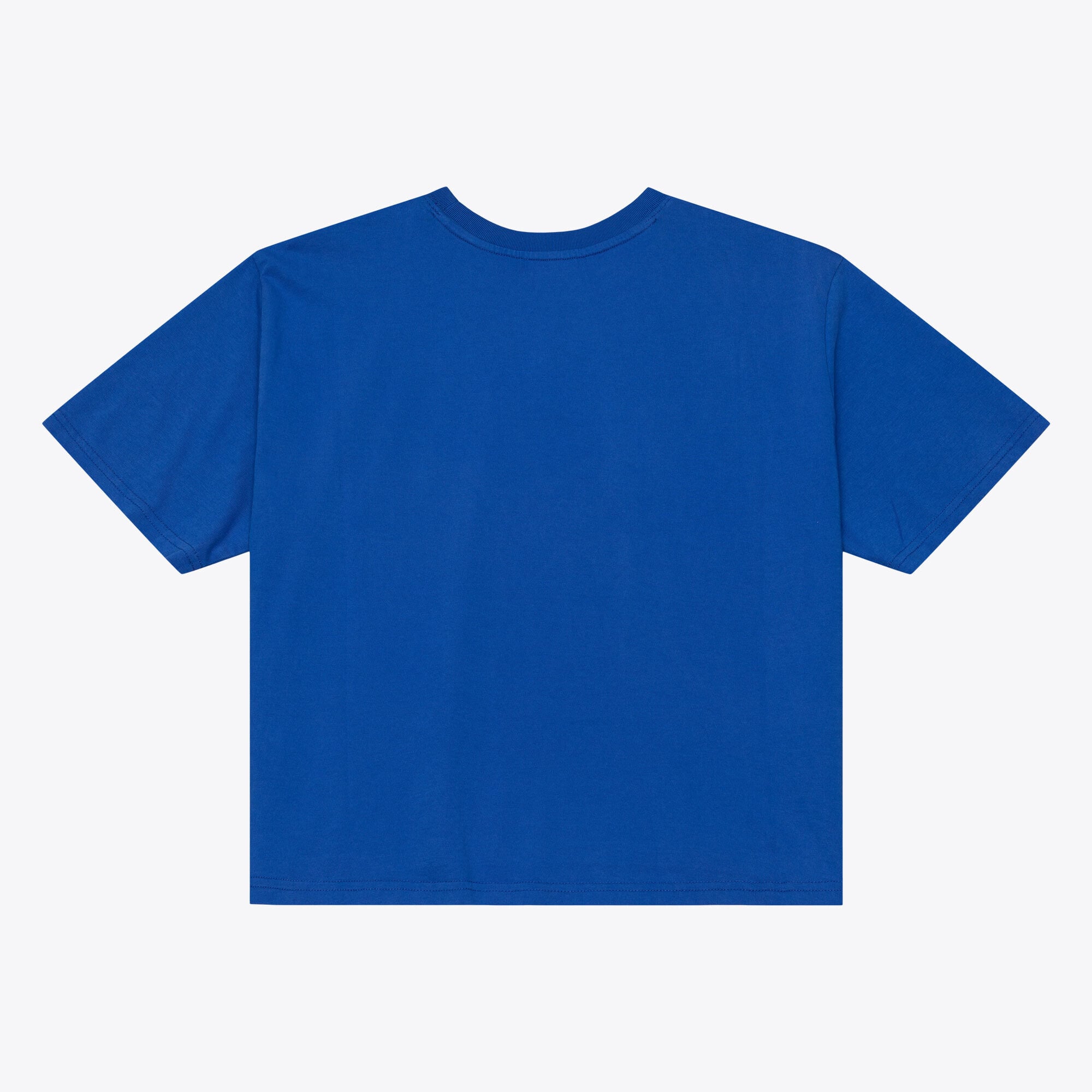 Women's Mitchell & Ness Royal Kansas City Royals Core Essentials Boxy Crop T-Shirt