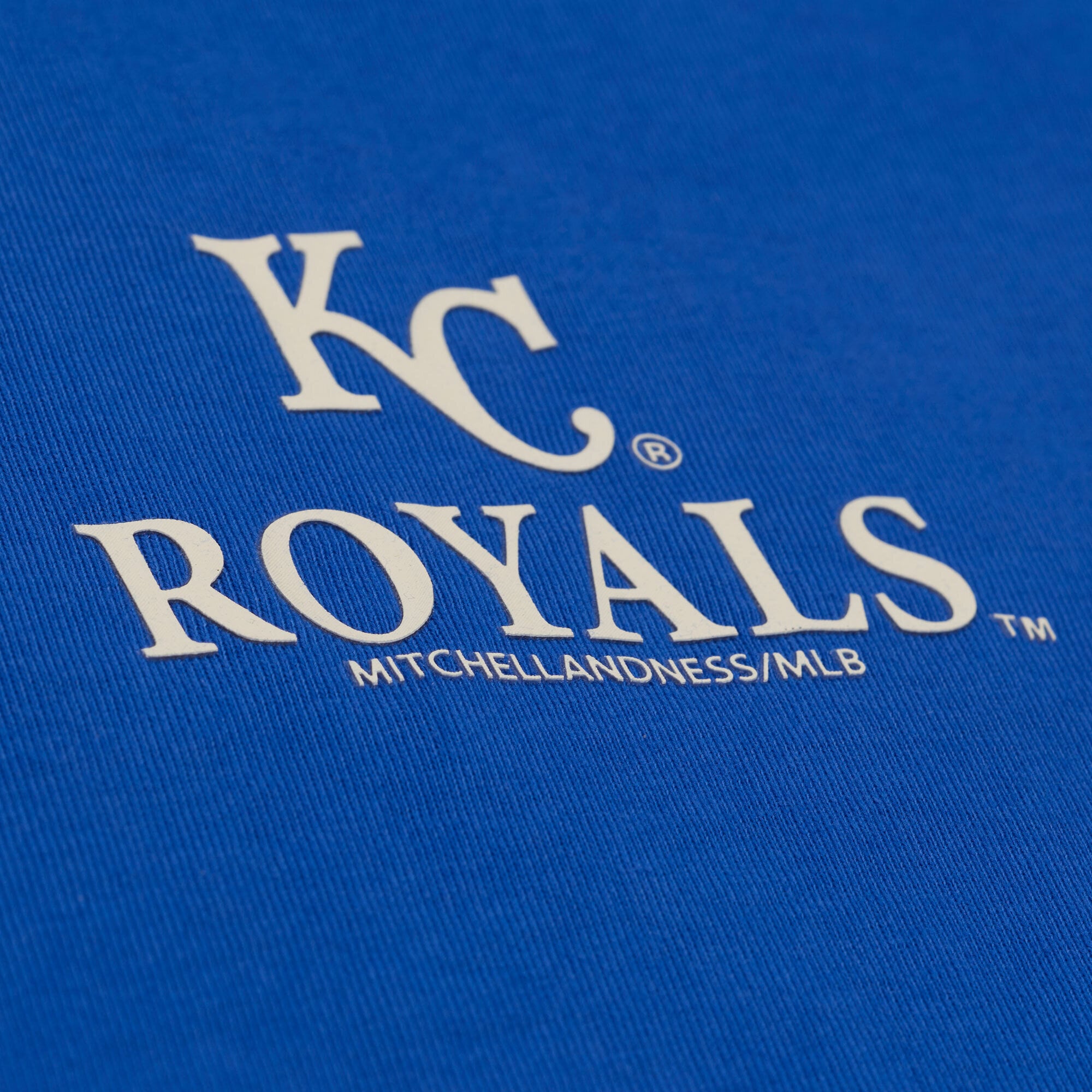 Women's Mitchell & Ness Royal Kansas City Royals Core Essentials Boxy Crop T-Shirt
