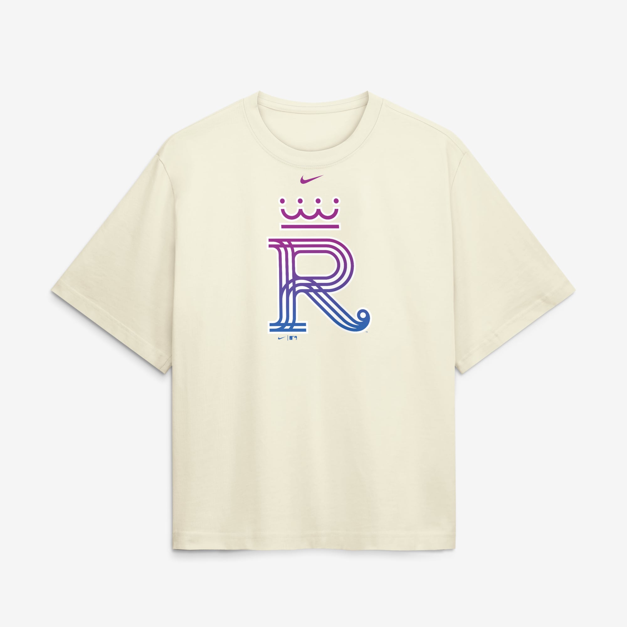 Women's Nike Cream Kansas City Royals Premium Essentials Relaxed Boxy T-Shirt