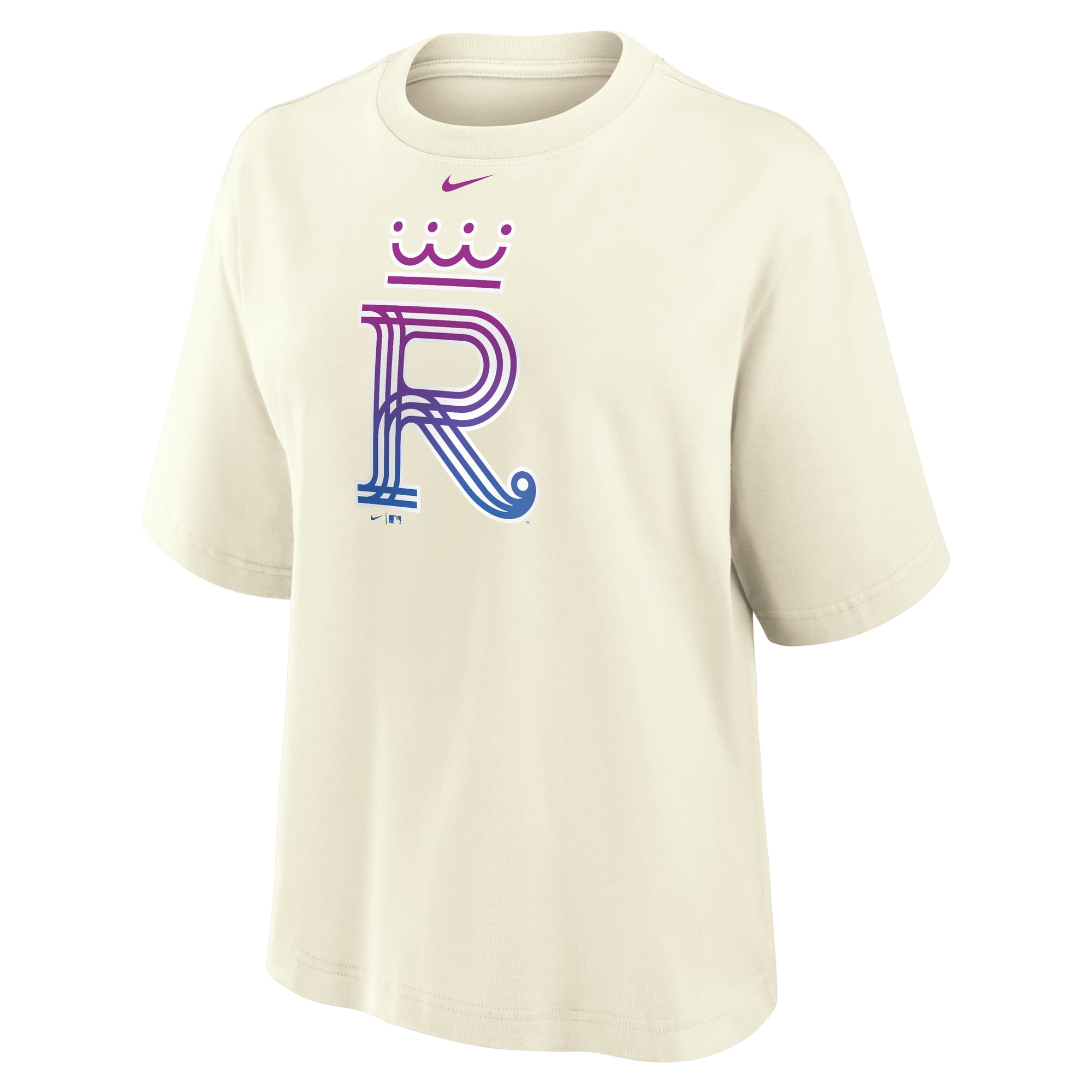 Women's Nike Cream Kansas City Royals Premium Essentials Relaxed Boxy T-Shirt