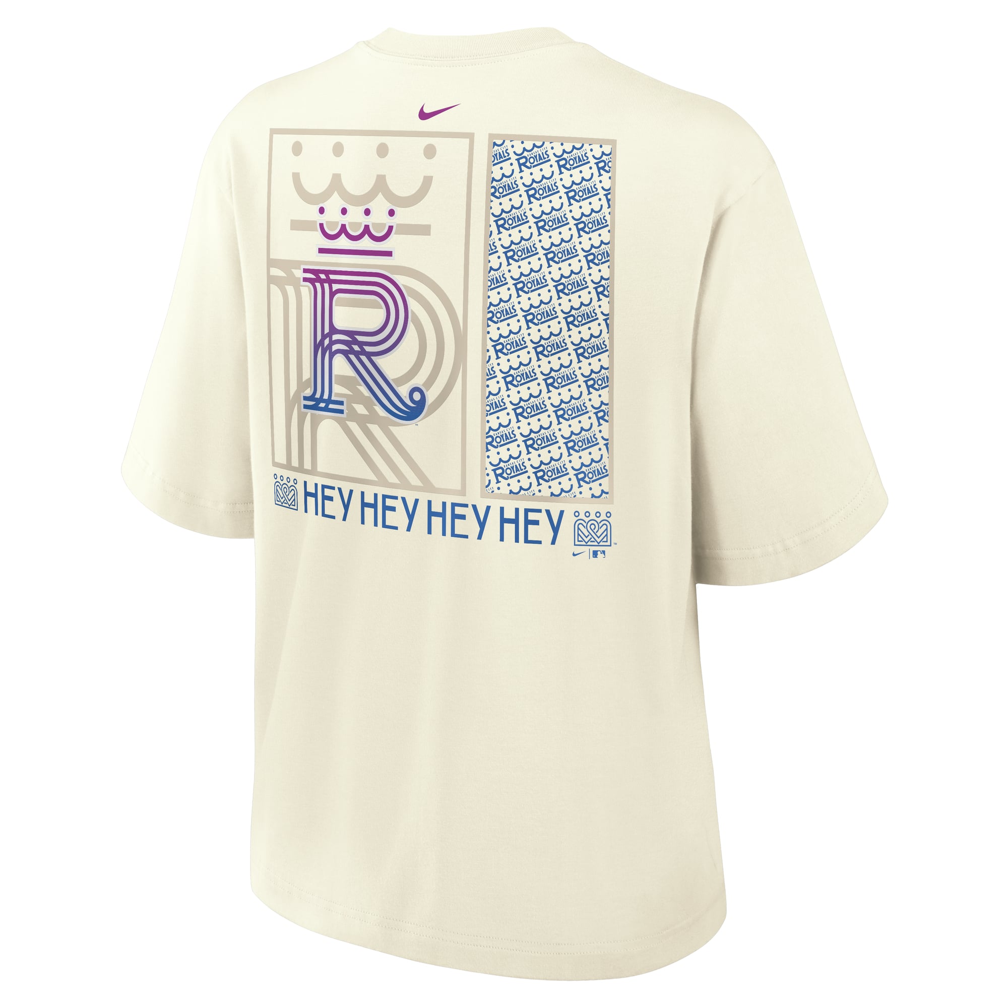 Women's Nike Cream Kansas City Royals Premium Essentials Relaxed Boxy T-Shirt