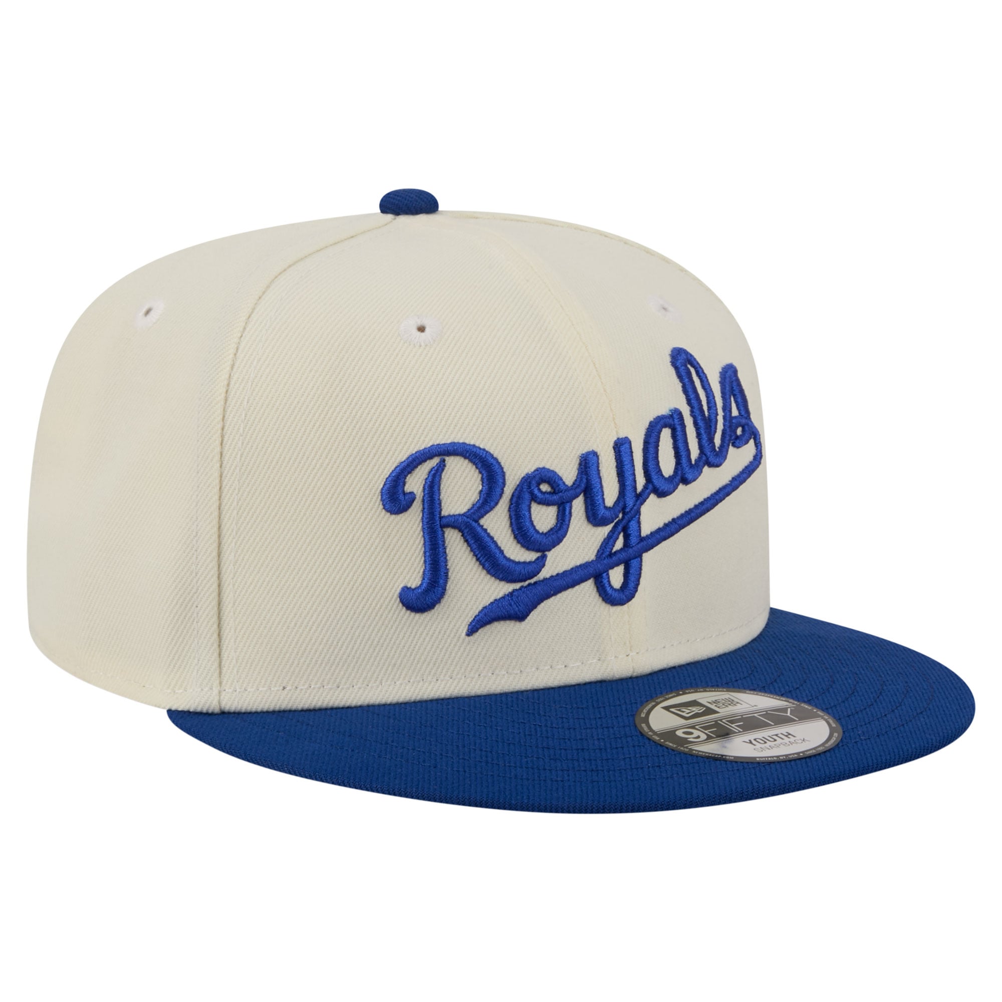 Youth New Era White Kansas City Royals Two-Tone 9FIFTY Snapback Hat