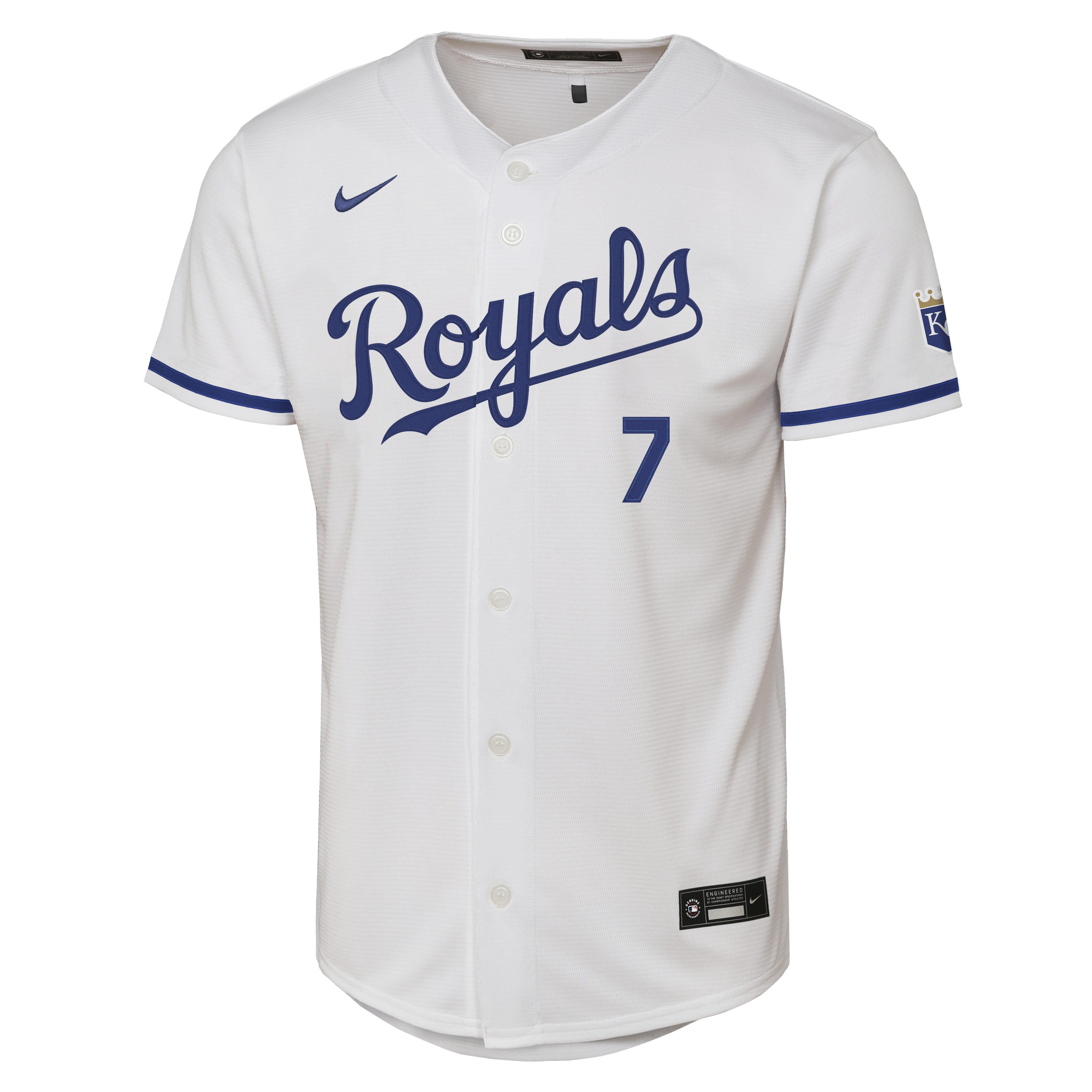 Maillot domicile blanc Nike Bobby Witt Jr. des Royals de Kansas City pour jeunes