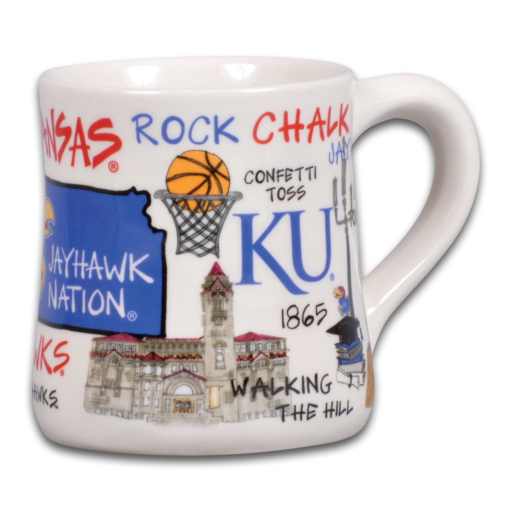 Kansas Jayhawks Icon 20oz. Ceramic Icon Mug