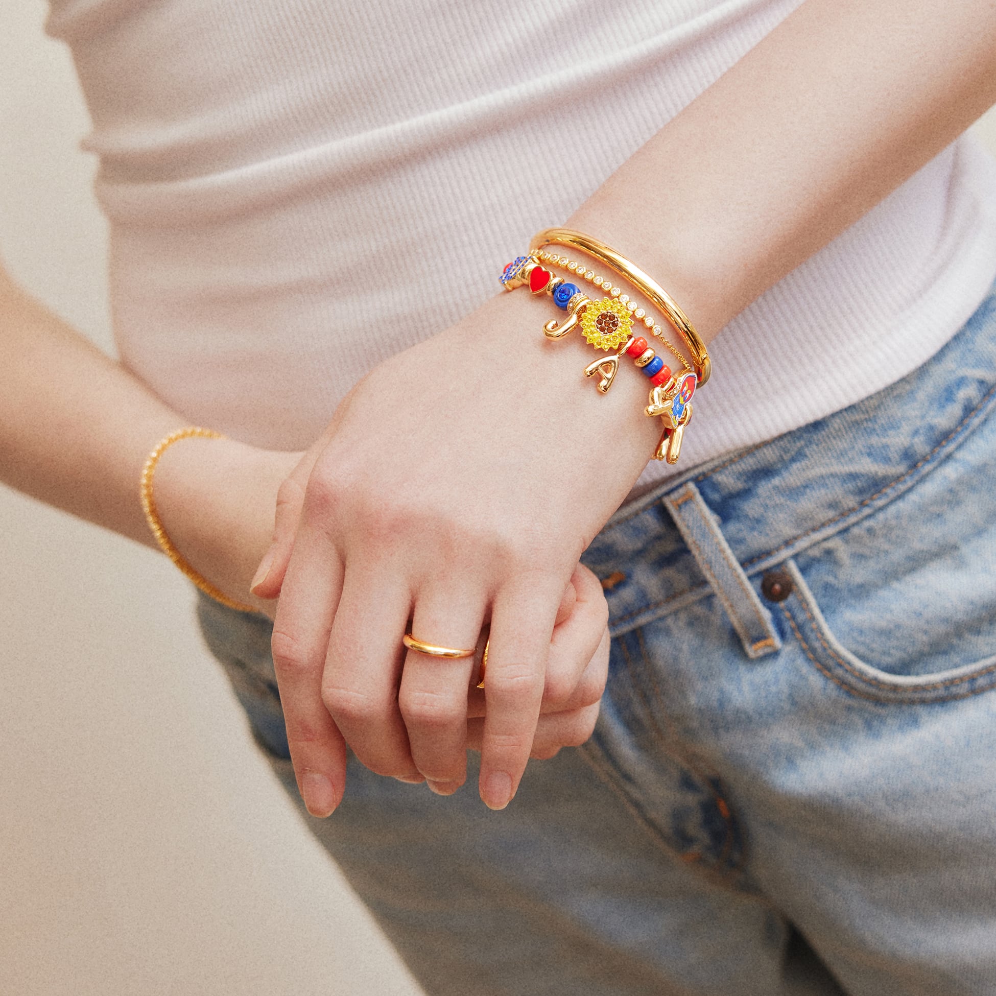 BaubleBar Kansas Jayhawks Motif Slogan Bracelet