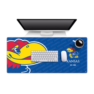 Kansas Jayhawks 15.7" x 35.4" Logo Series Desk Pad
