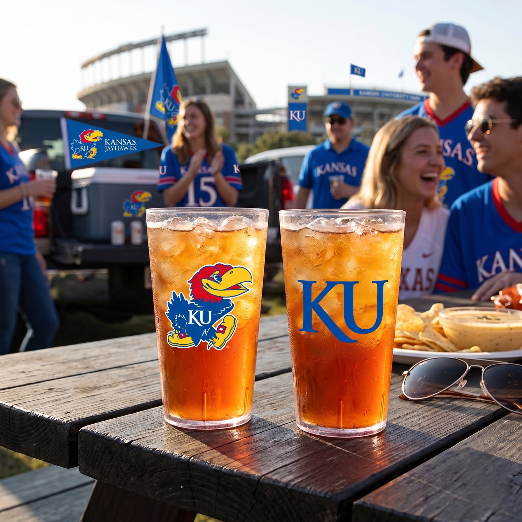 Kansas Jayhawks 24oz. Two-Pack Tritan Tumbler Set