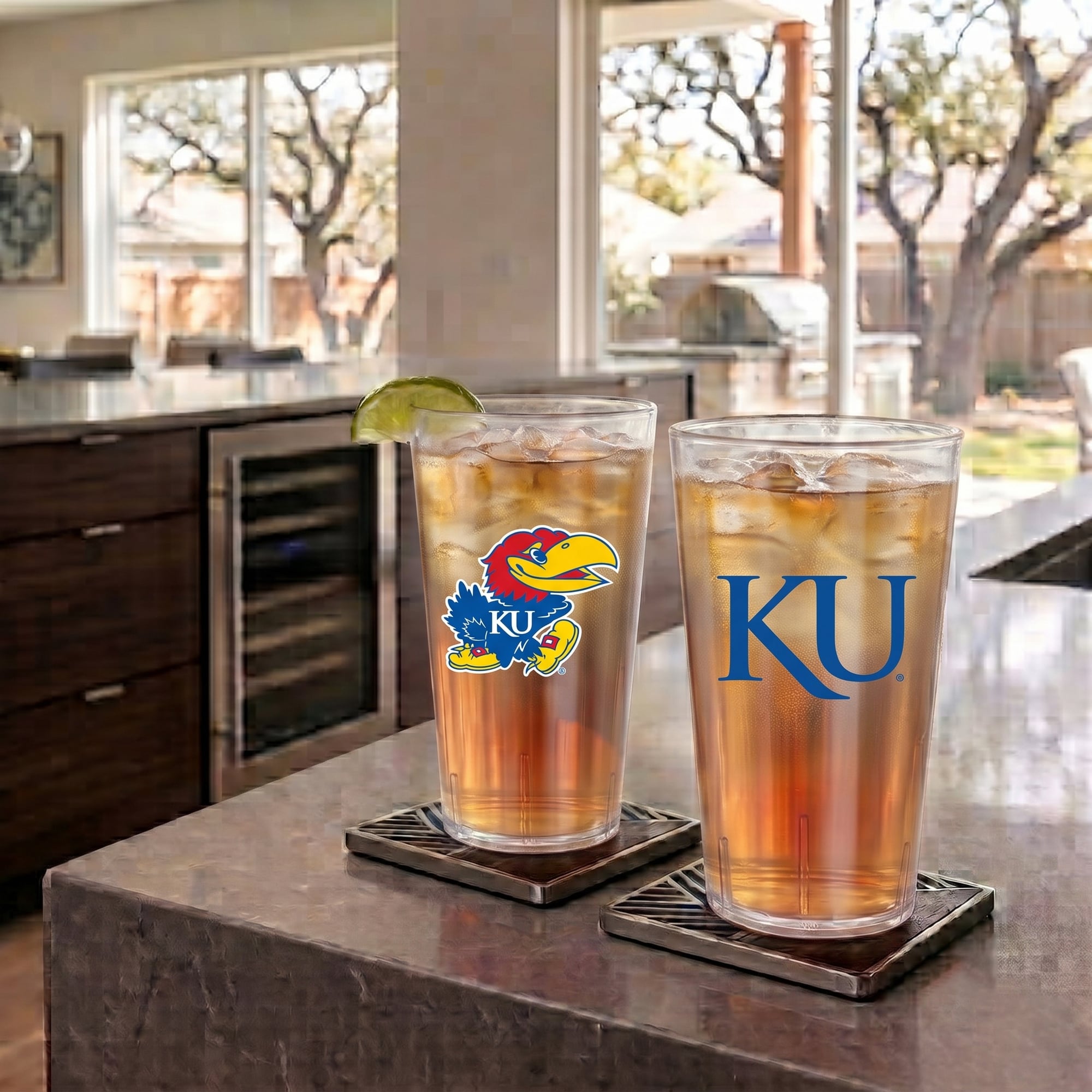 Kansas Jayhawks 24oz. Two-Pack Tritan Tumbler Set