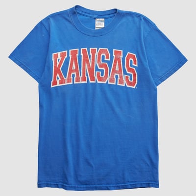 Kansas Jayhawks Gildan 2000s T-shirt - Blue - XS by Fanatics Real Vintage