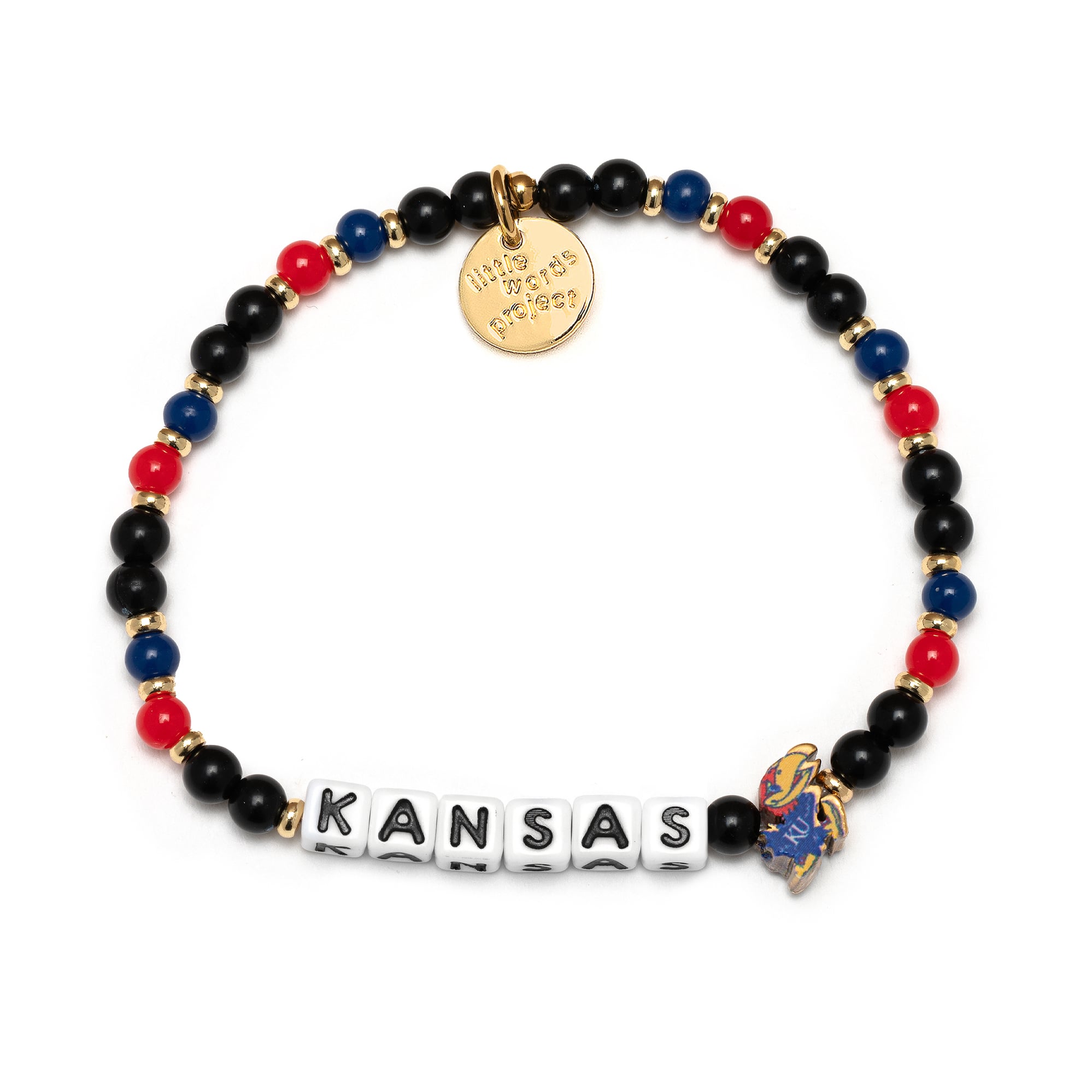 Little Words Project Kansas Jayhawks Beaded Word Bracelet