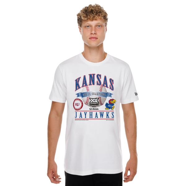 Male New Era White Kansas Jayhawks 2026 Big 12 Baseball Tournament 