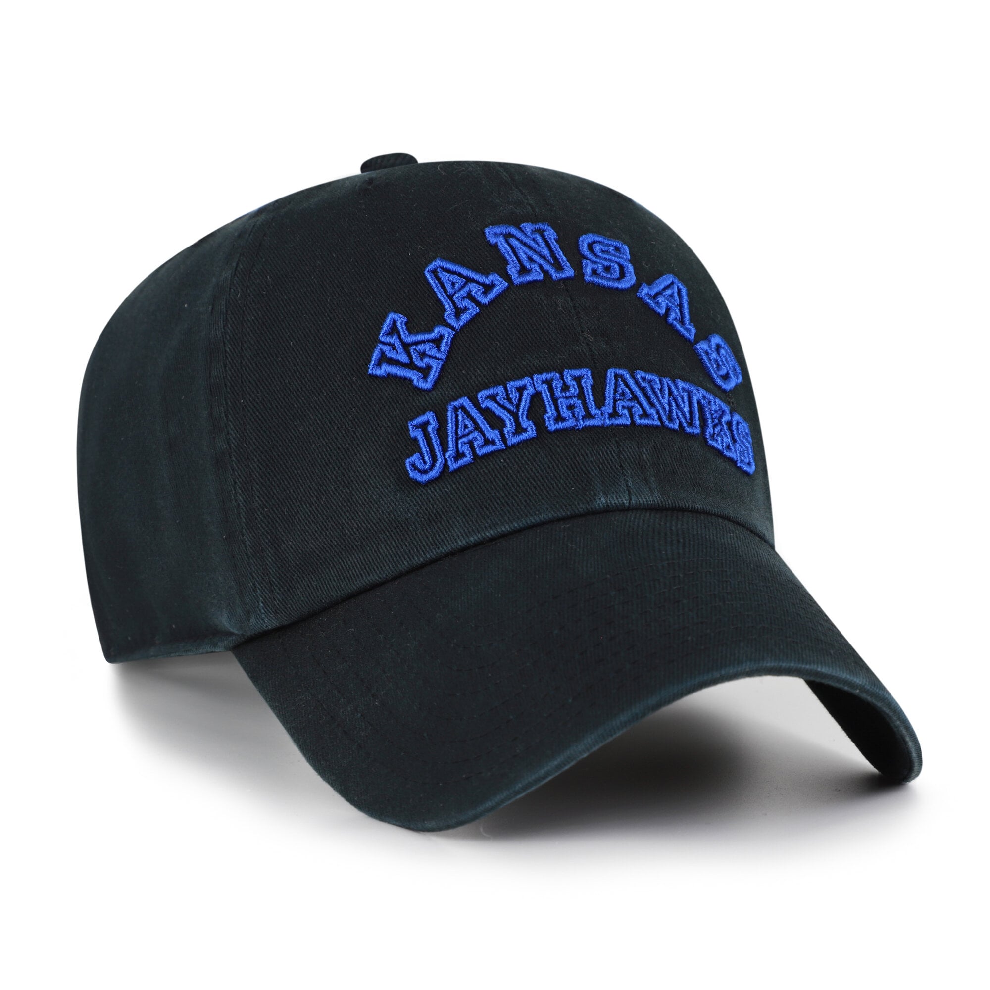 Men's '47 Black Kansas Jayhawks Vault Clean Up Adjustable Hat