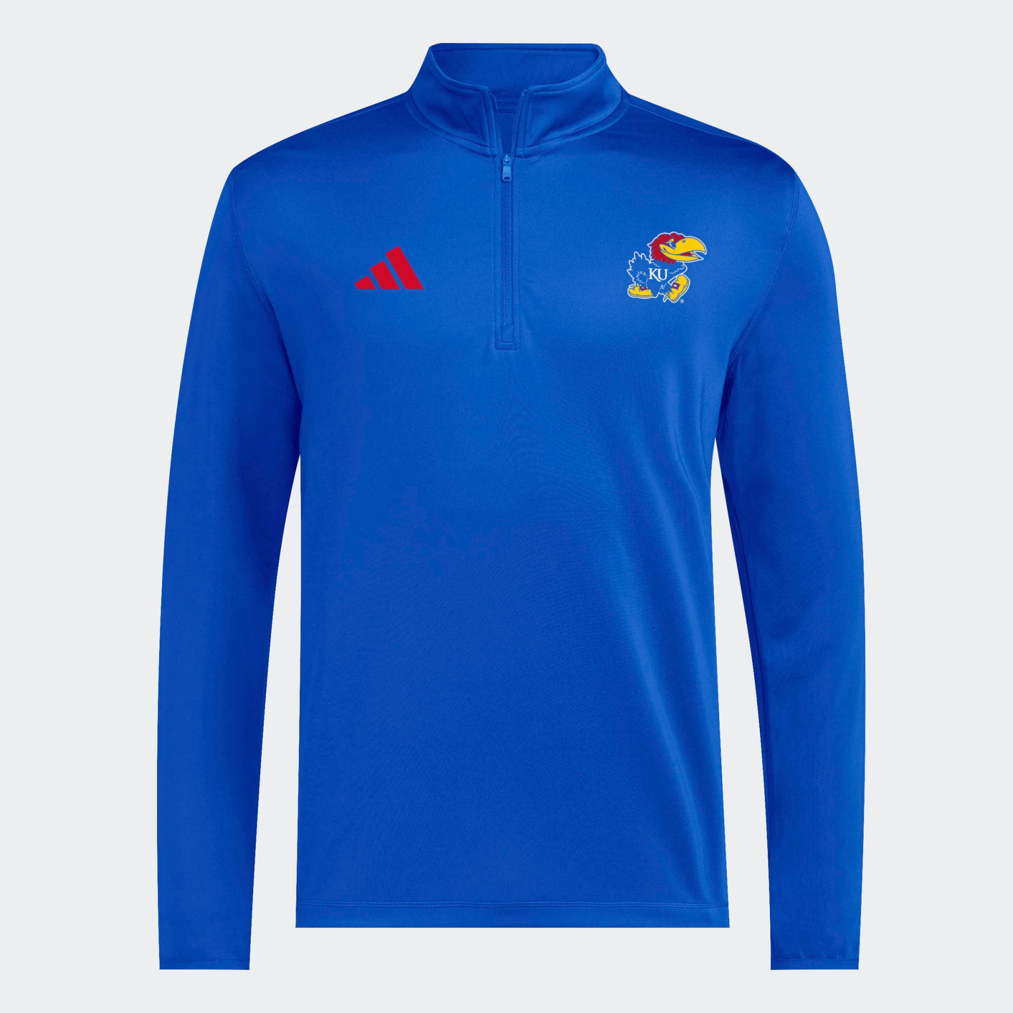 Pull-over adidas Royal Kansas Jayhawks 2026 Sideline Ultimate 365 à col zippé pour homme