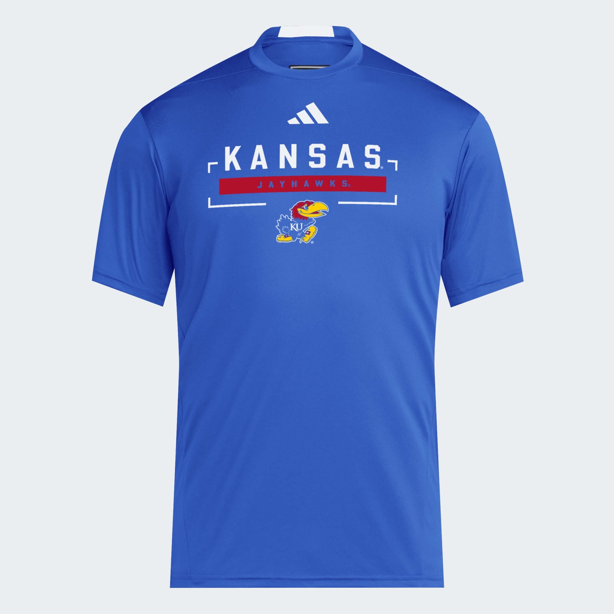Men's adidas Royal Kansas Jayhawks D4T Tri-Blend T-Shirt