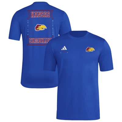 Kansas Jayhawks adidas Locker Football Icon AEROREADY Pre-Game T-Shirt - Royal
