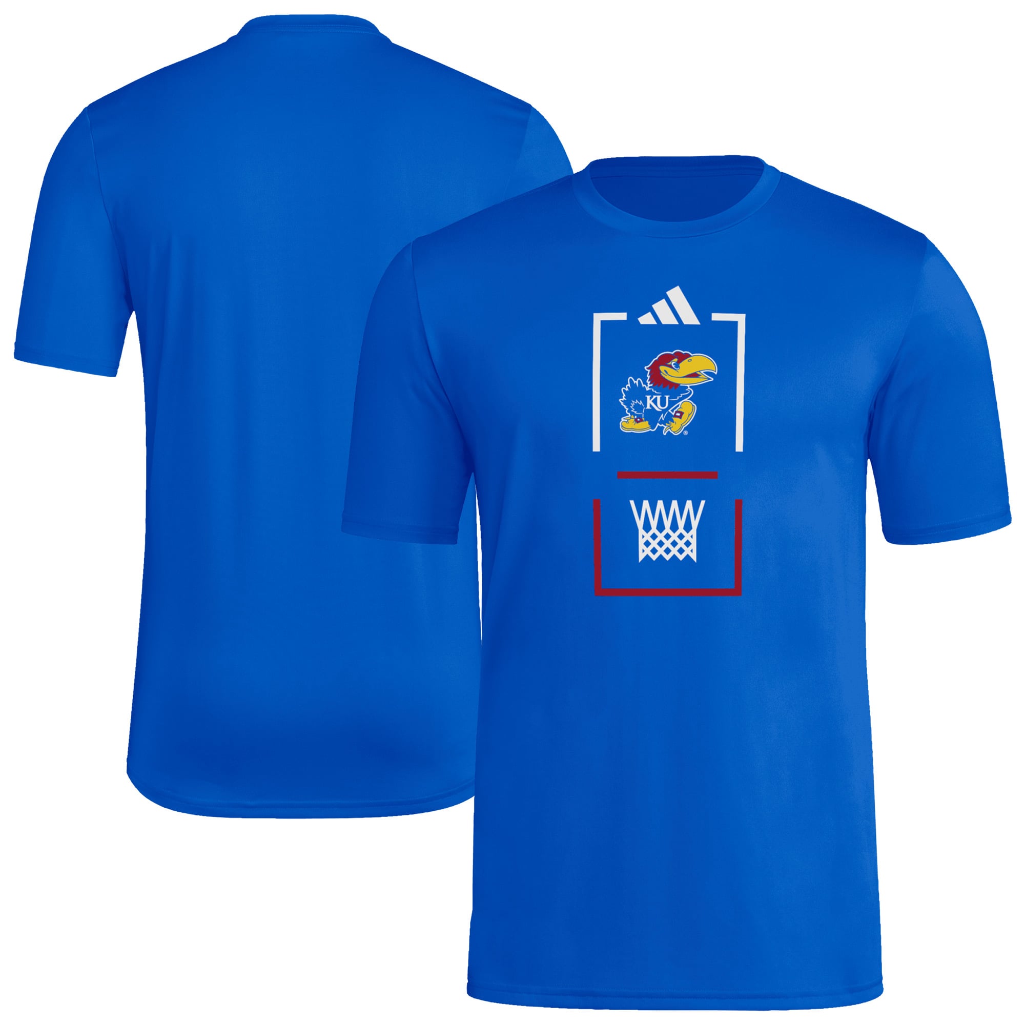 T-shirt d'avant-match adidas Royal Kansas Jayhawks pour homme