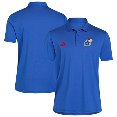 Kansas Jayhawks adidas Ultimate 365 Stripe Polo - Royal
