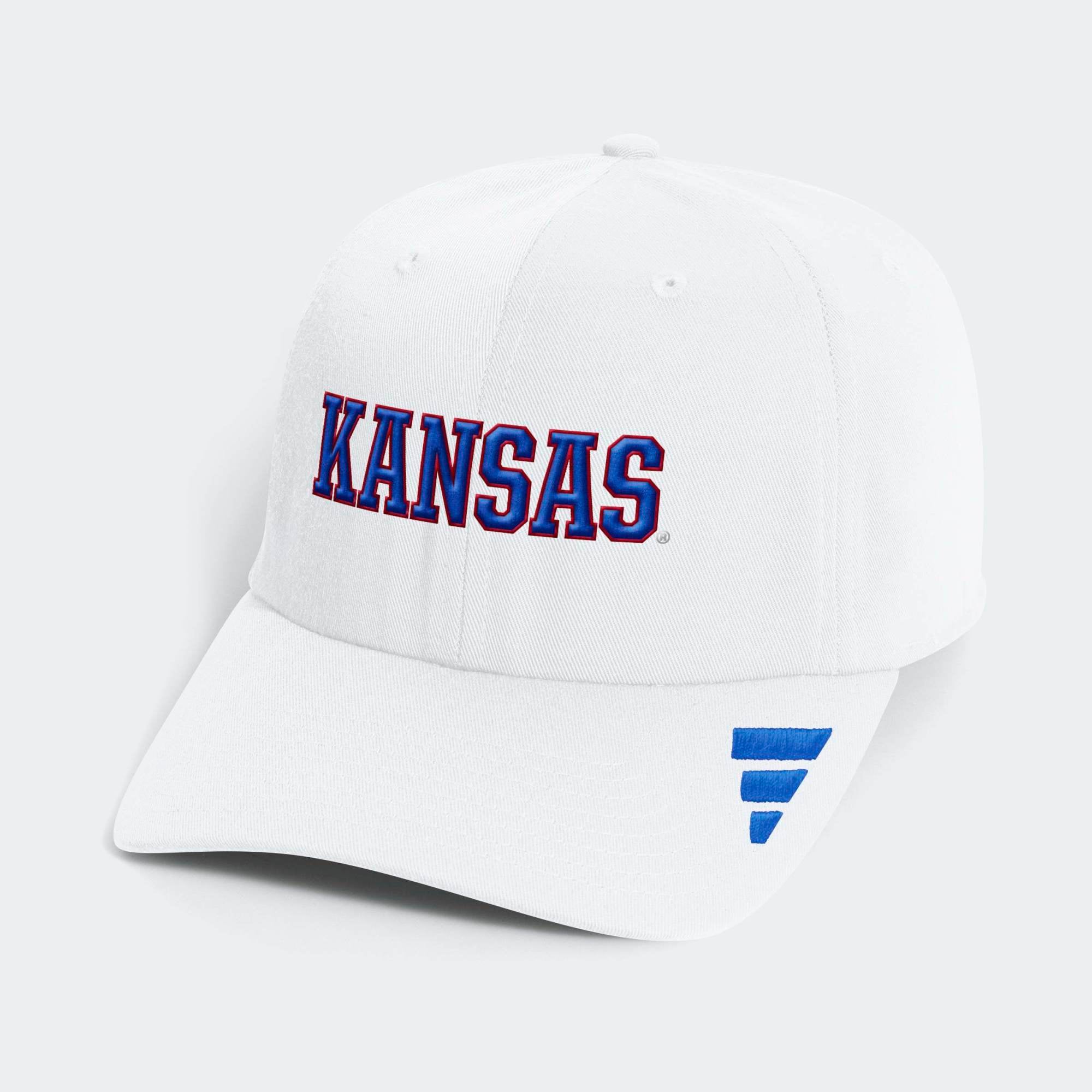 Men's adidas White Kansas Jayhawks 2026 Sideline Slouch Adjustable Hat