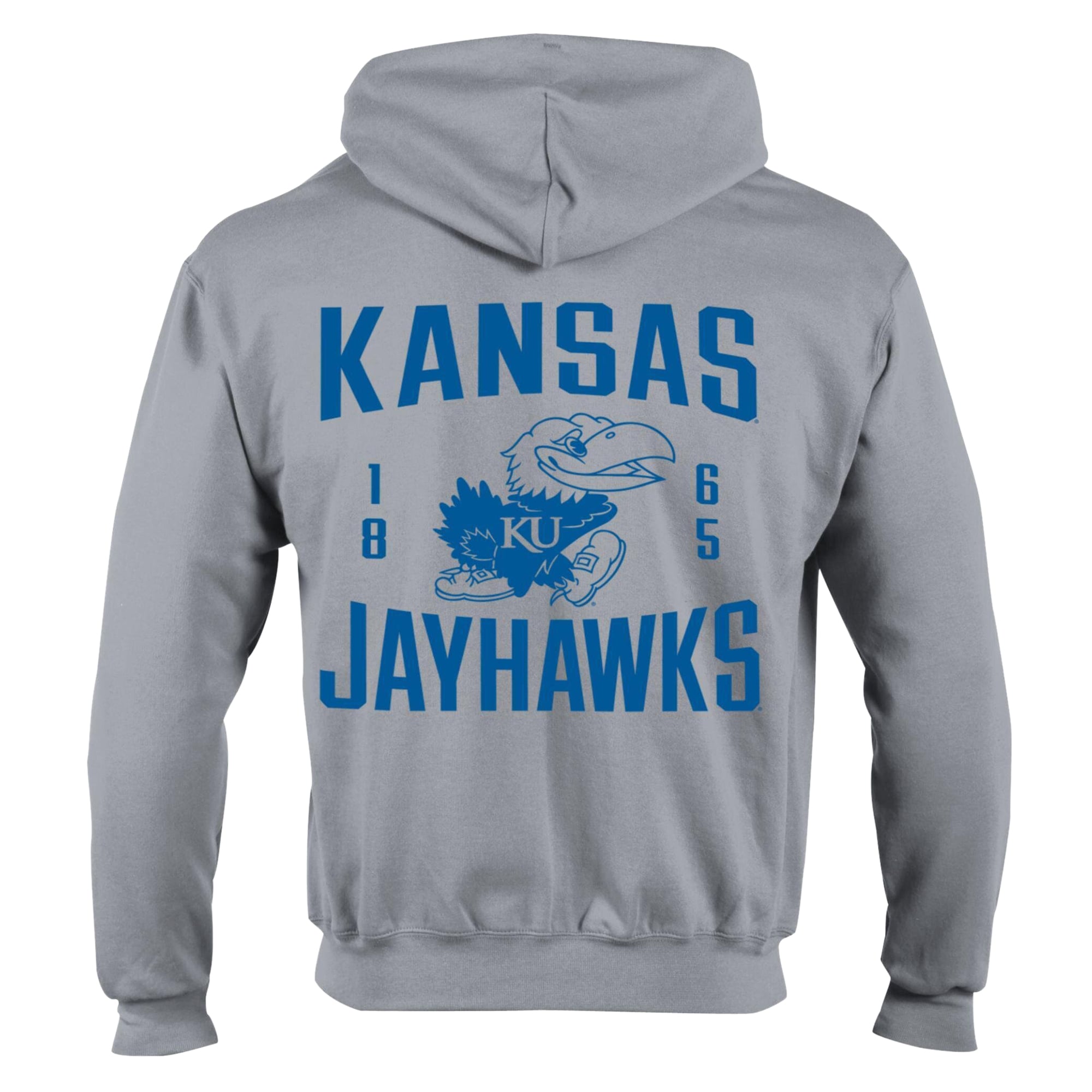 Sweat à capuche zippé en polaire Champion gris chiné Kansas Jayhawks Varsity Powerblend pour homme