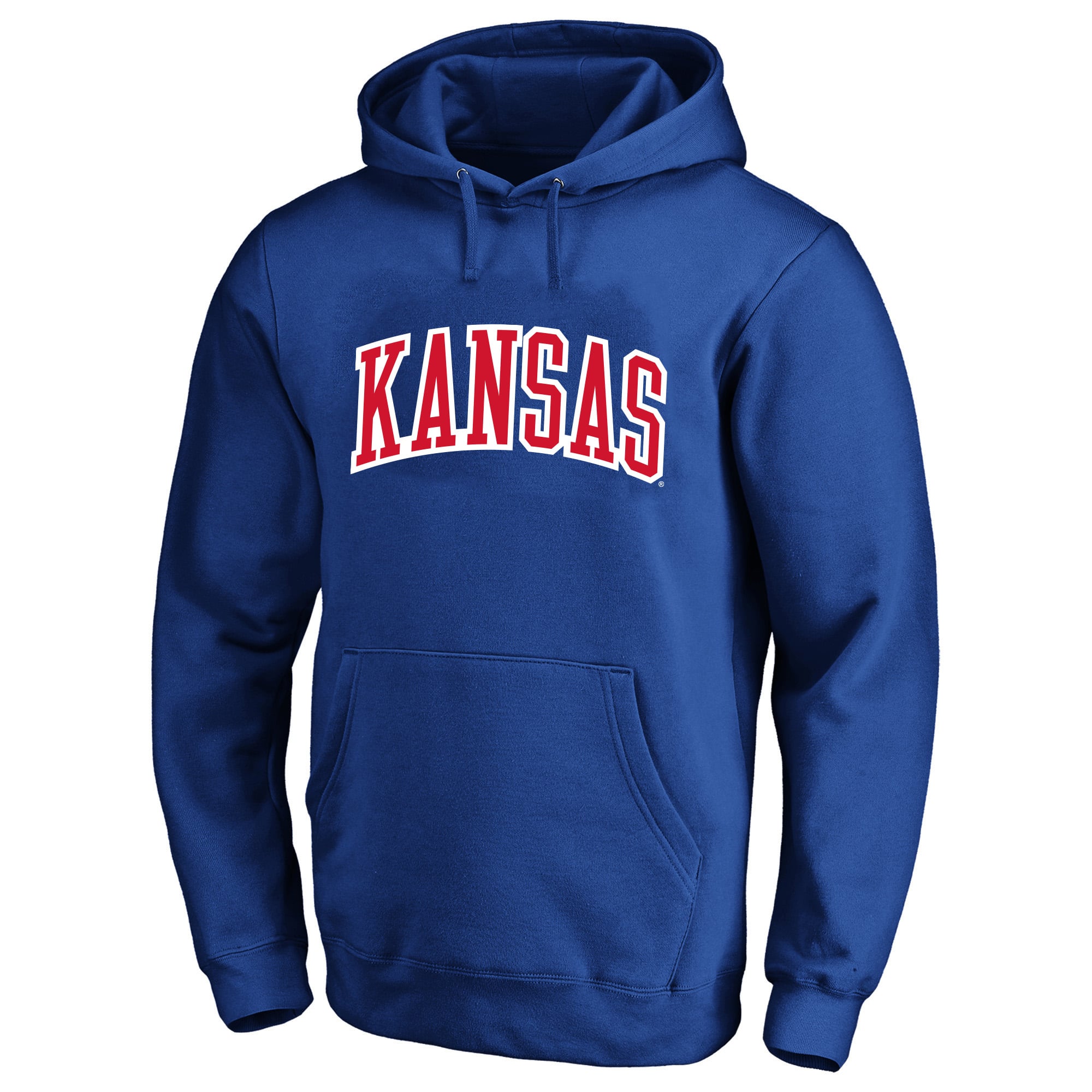 Sweat à capuche Champion Royal Kansas Jayhawks Arch Over Tackle en sergé grandes tailles pour homme