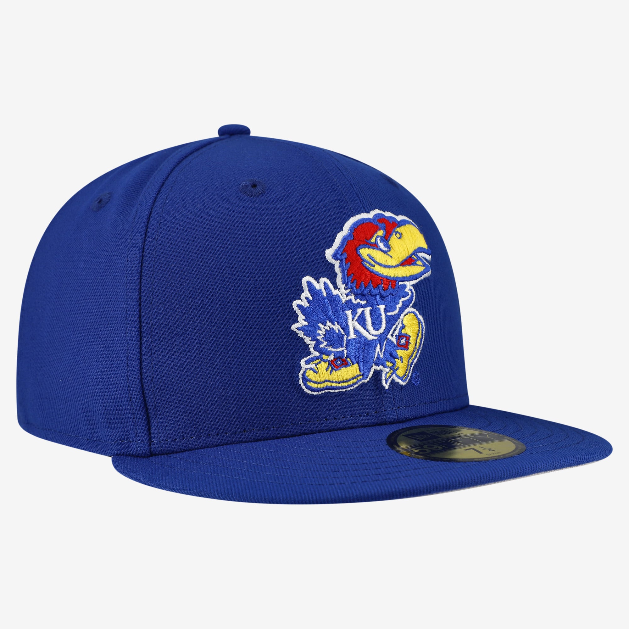 Casquette ajustée New Era Royal Kansas Jayhawks Core 59FIFTY pour homme