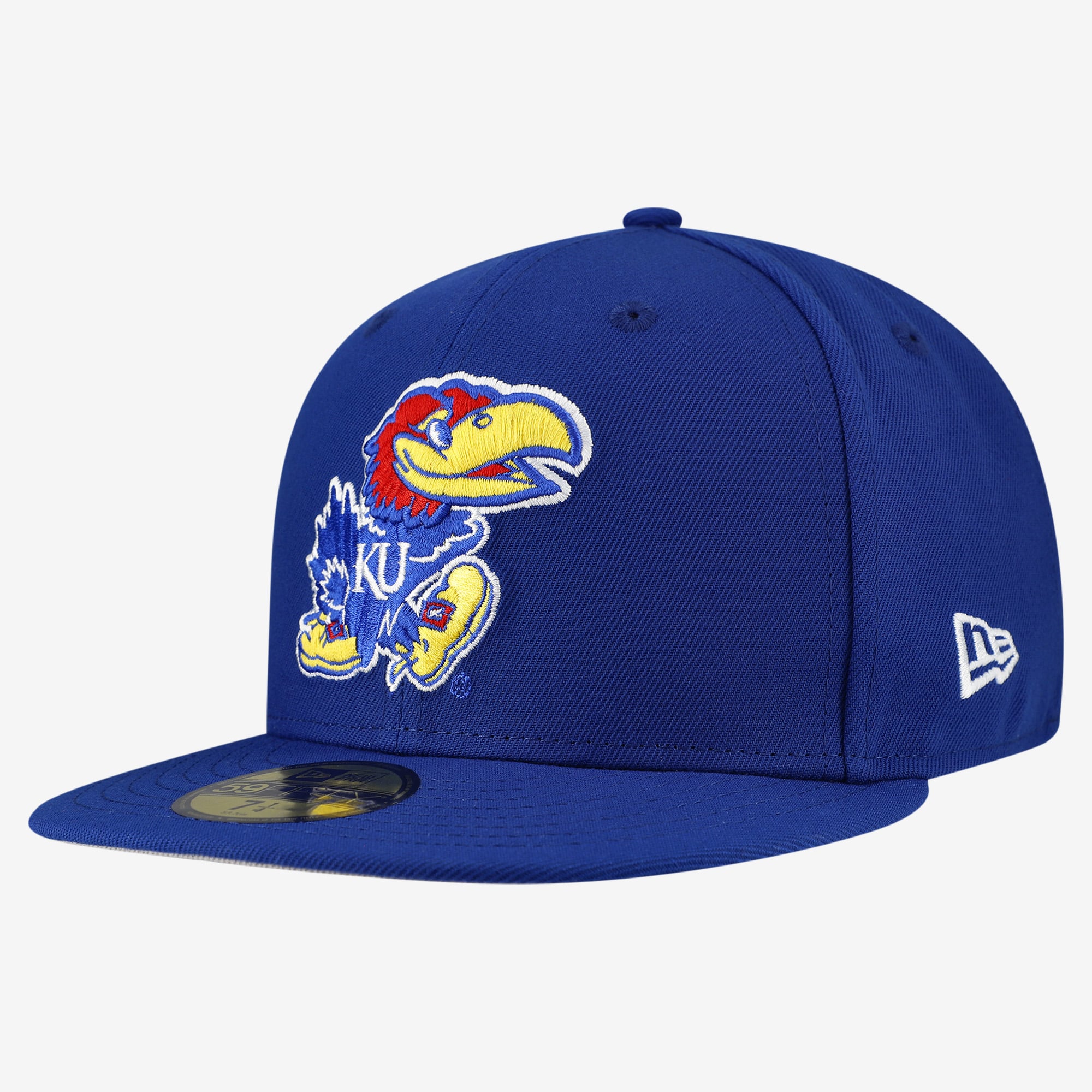 Casquette ajustée New Era Royal Kansas Jayhawks Core 59FIFTY pour homme