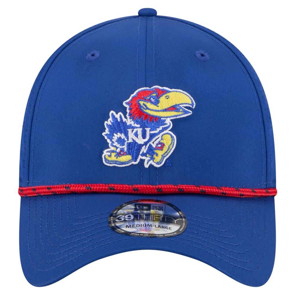 Kans Rope Men's New Era Royal Kansas Jayhawks Rope 39THIRTY Flex Hat