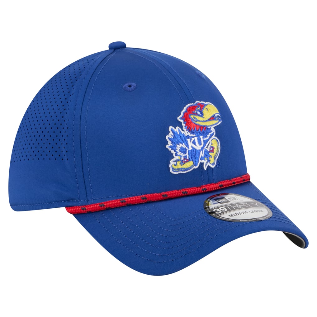 Kans Rope Men's New Era Royal Kansas Jayhawks Rope 39THIRTY Flex Hat