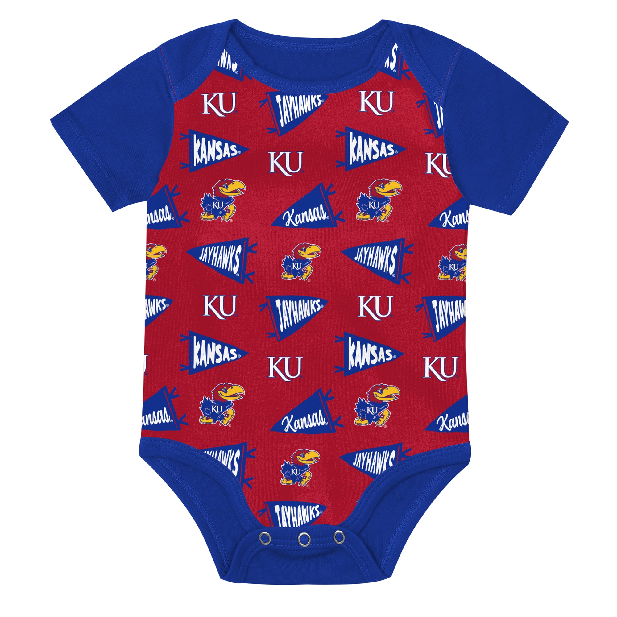 Newborn Outerstuff Royal Kansas Jayhawks Star Player Three-Piece Bodysuit Set