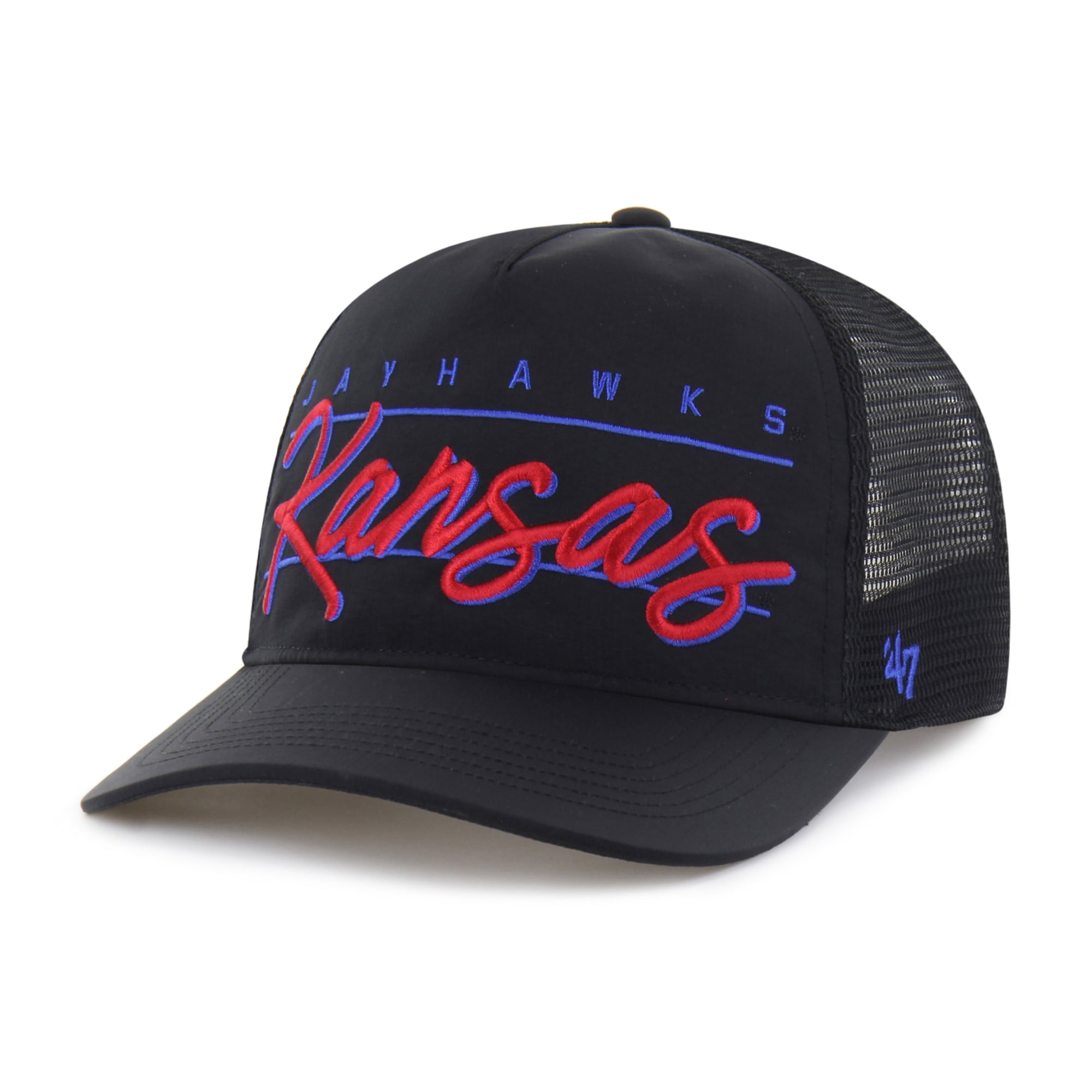 Casquette unisexe '47 Black Kansas Jayhawks brrr° Condor Mesh Hitch ajustable