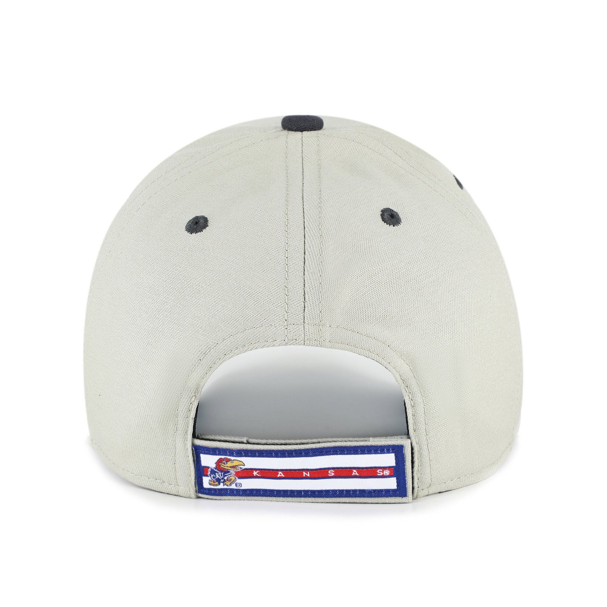 Casquette unisexe ajustable '47 grise/noire Kansas Jayhawks, inscription demi-bloc MVP