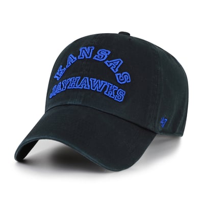  Kansas Jayhawks '47 Unisex Vault Clean Up Adjustable Hat - Black