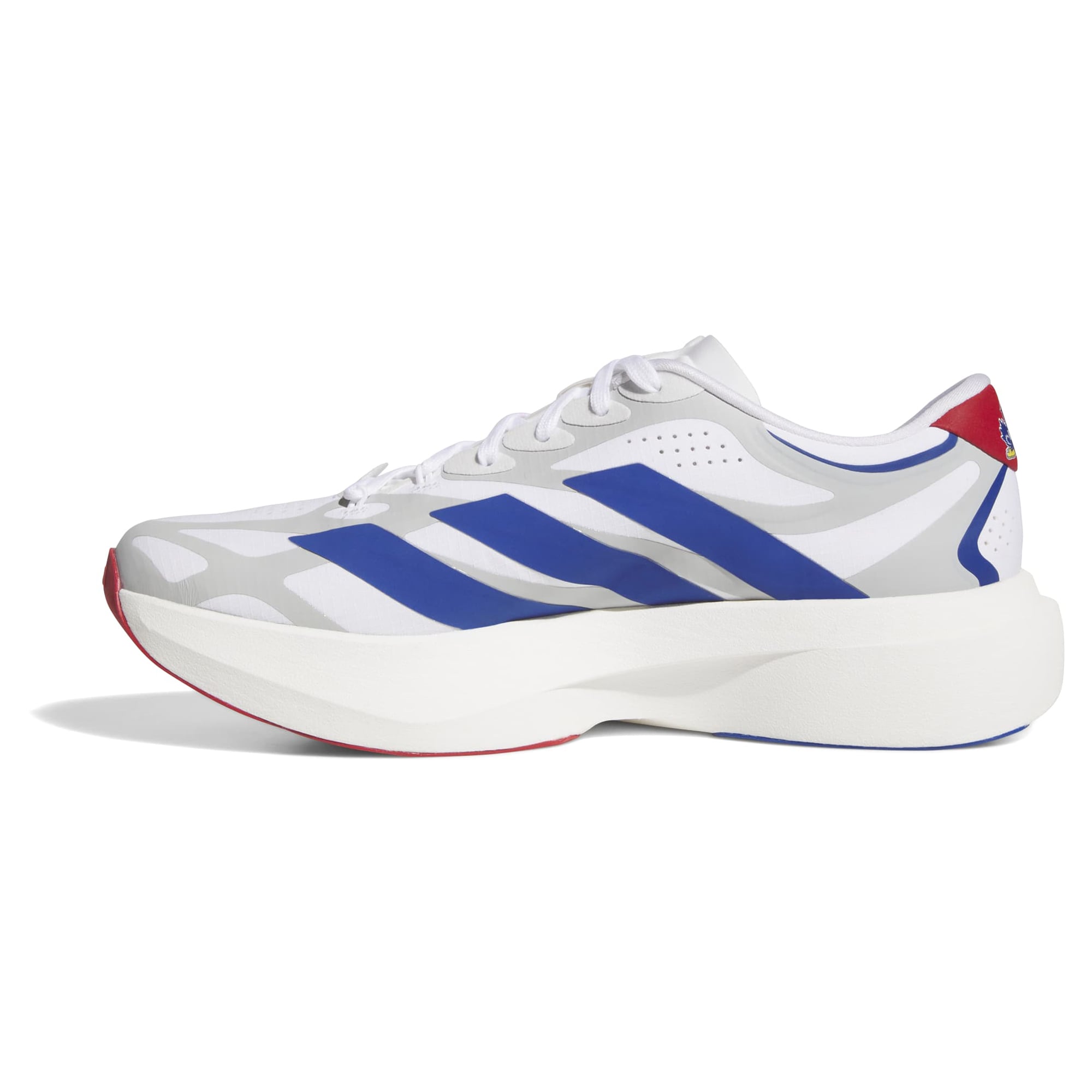 Unisex adidas White Kansas Jayhawks Adizero EVO SL EXO Sneakers