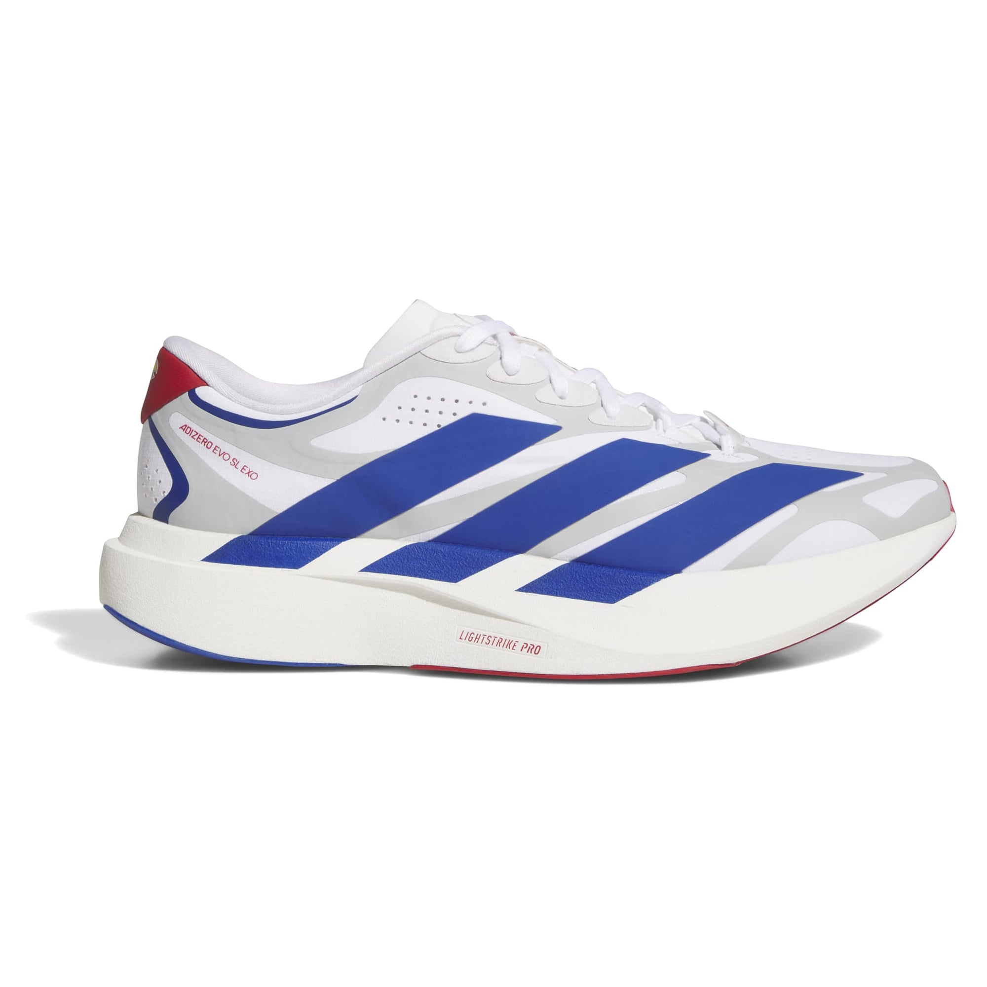 Unisex adidas White Kansas Jayhawks Adizero EVO SL EXO Sneakers