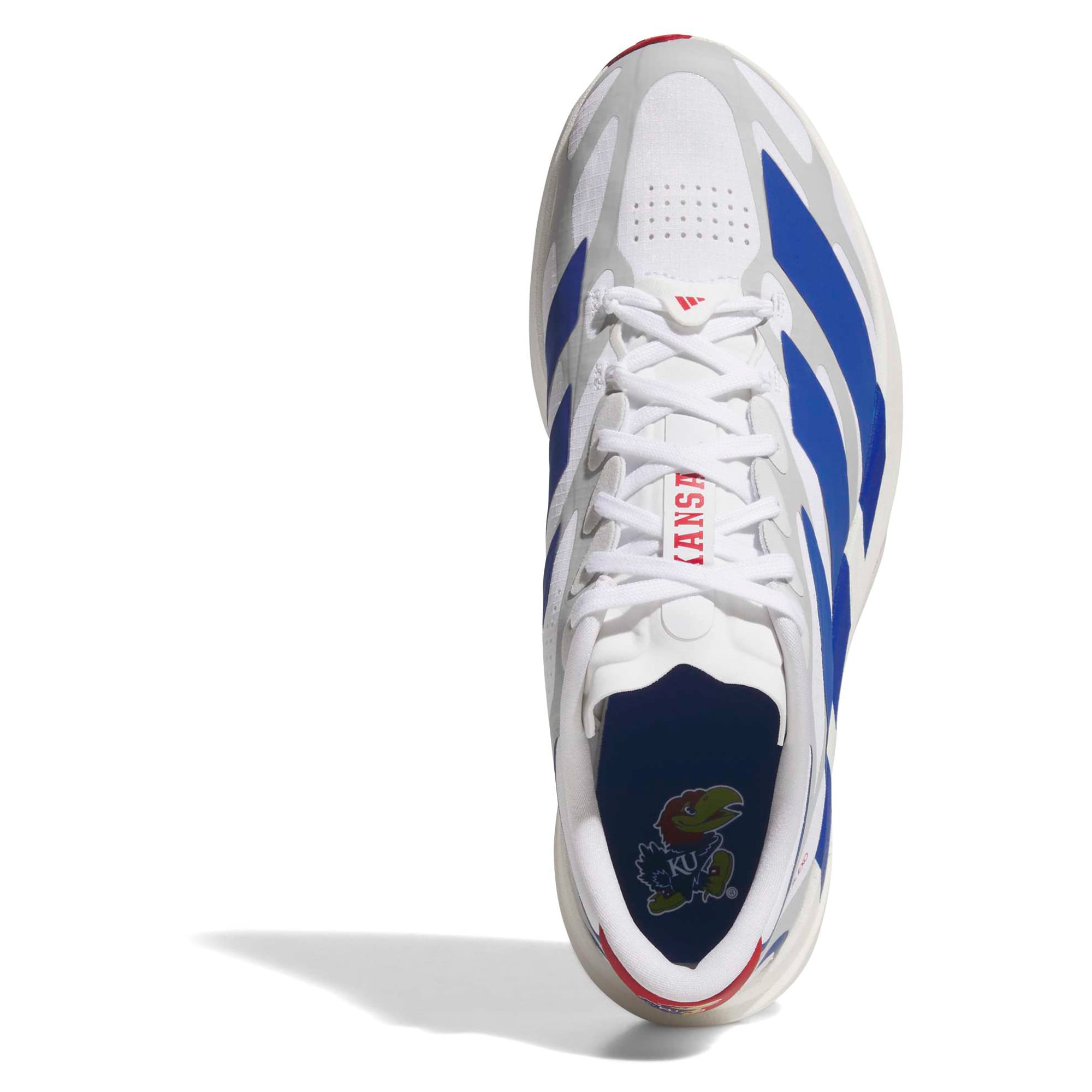 Unisex adidas White Kansas Jayhawks Adizero EVO SL EXO Sneakers