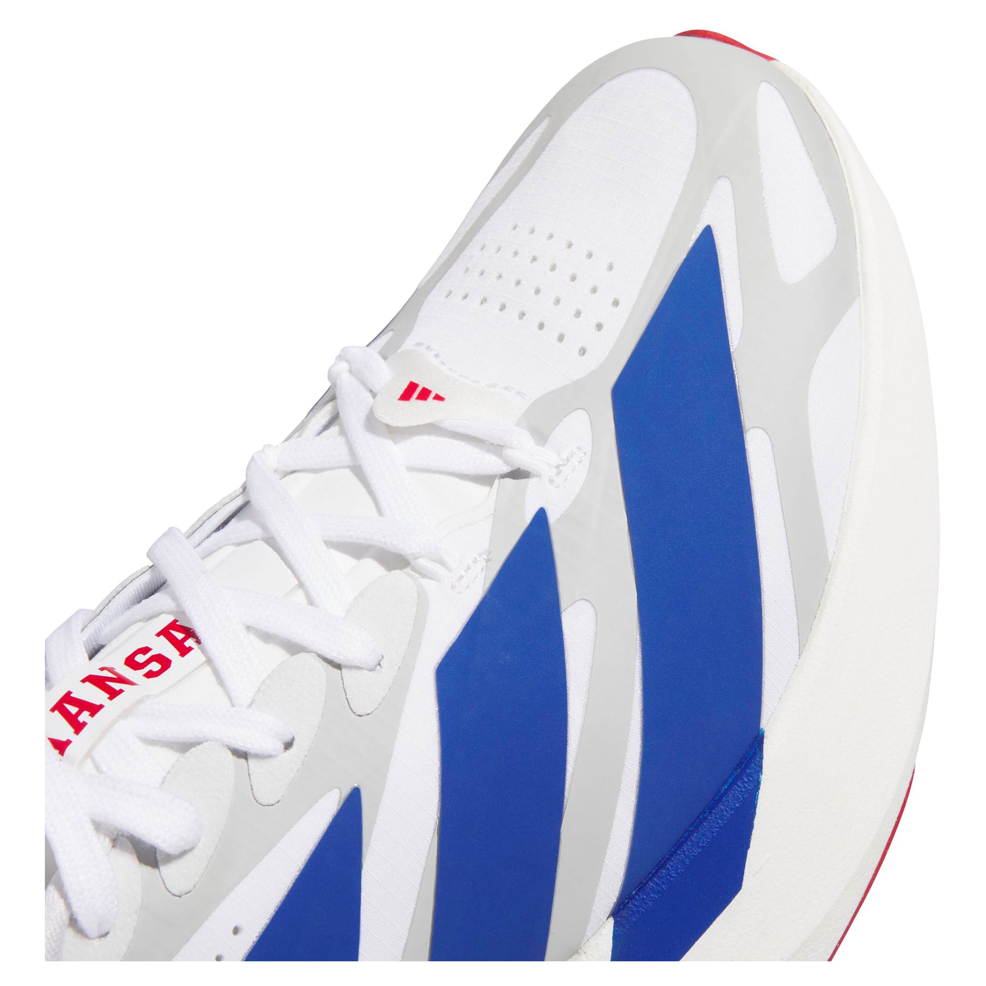 Unisex adidas White Kansas Jayhawks Adizero EVO SL EXO Sneakers