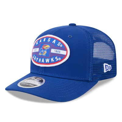  Kansas Jayhawks New Era Unisex Inline Patch 9SEVENTY Trucker Adjustable Hat - Royal