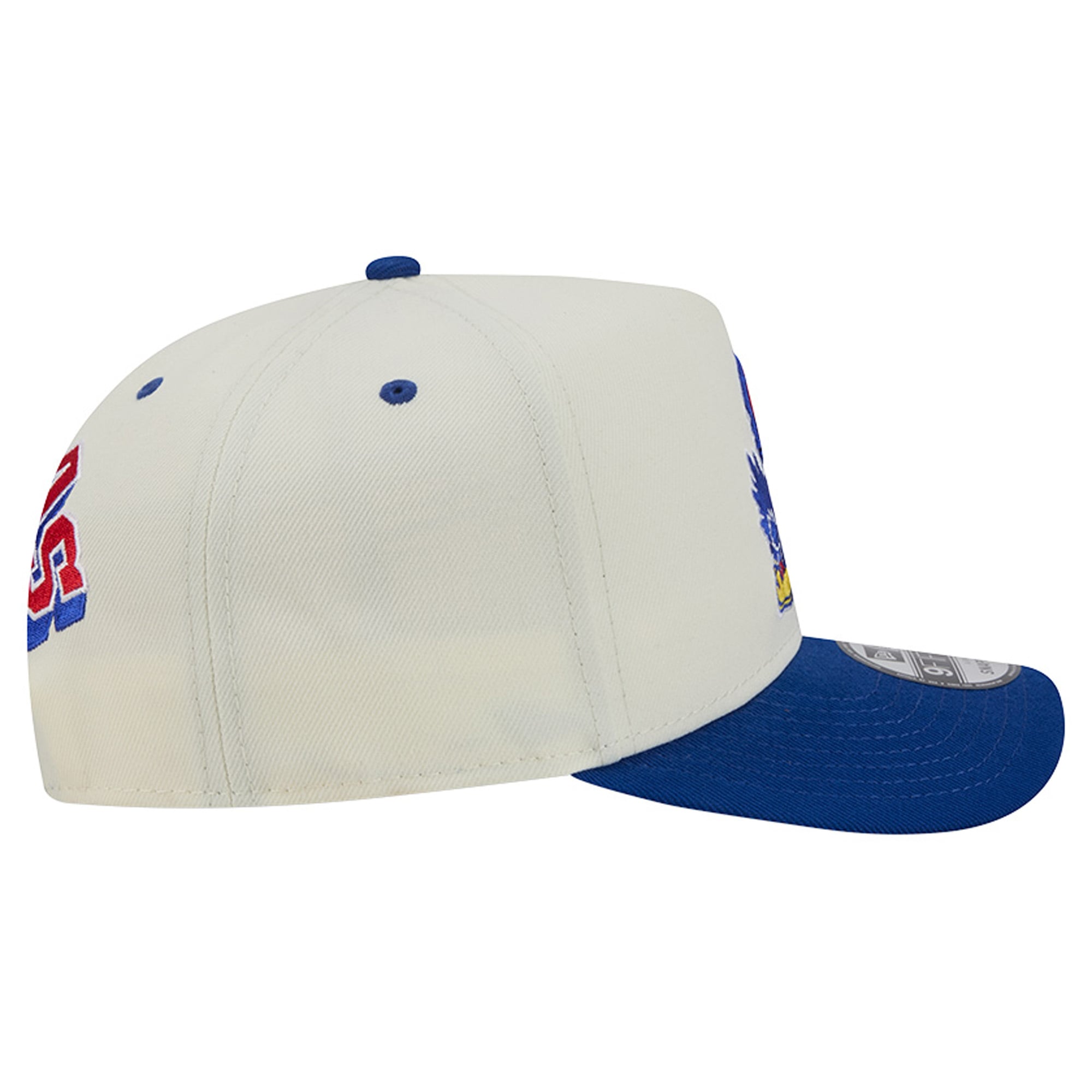 Unisex New Era White/Royal Kansas Jayhawks A-Frame 9FIFTY Snapback Hat