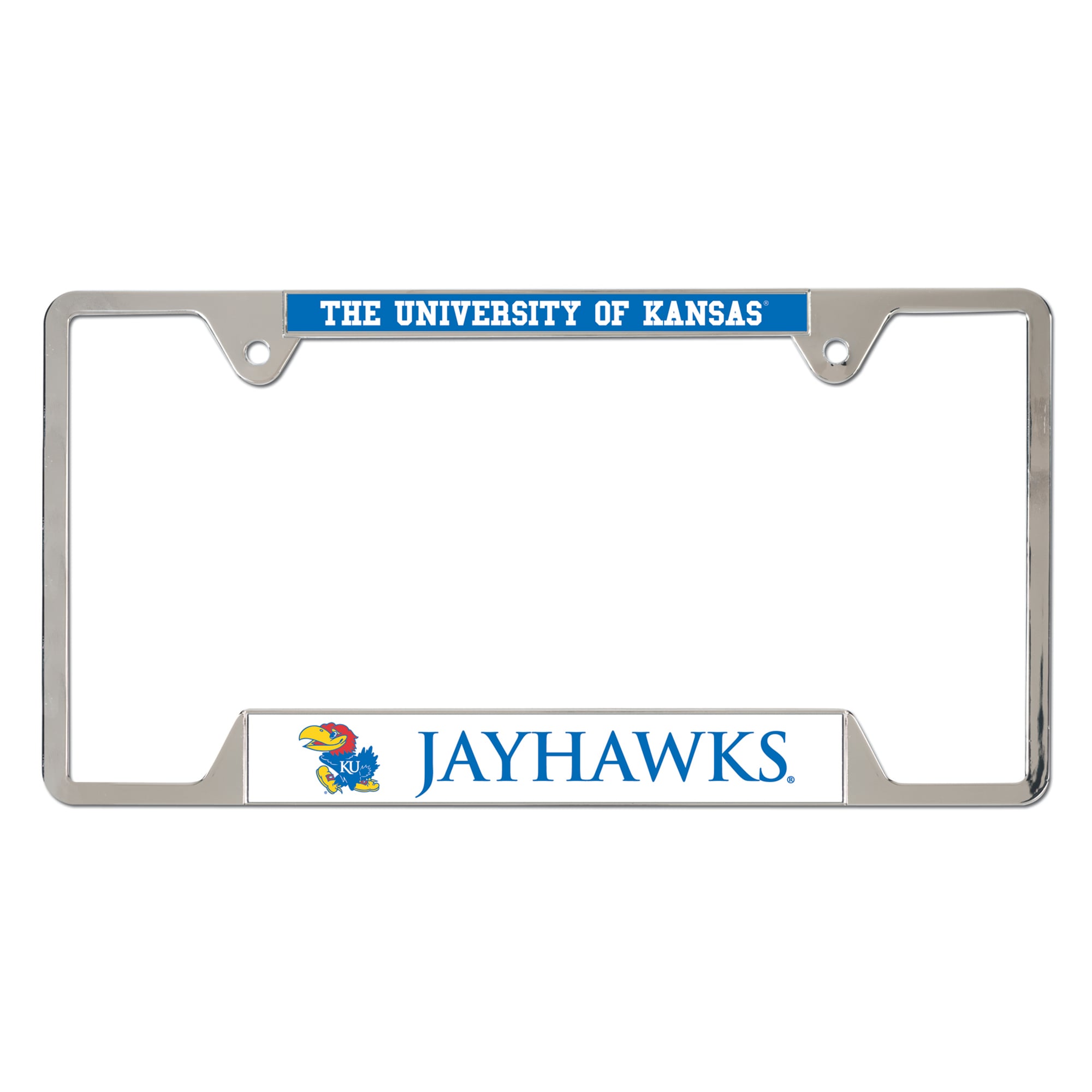 WinCraft  Kansas Jayhawks Chrome Plated Metal License Plate Frame